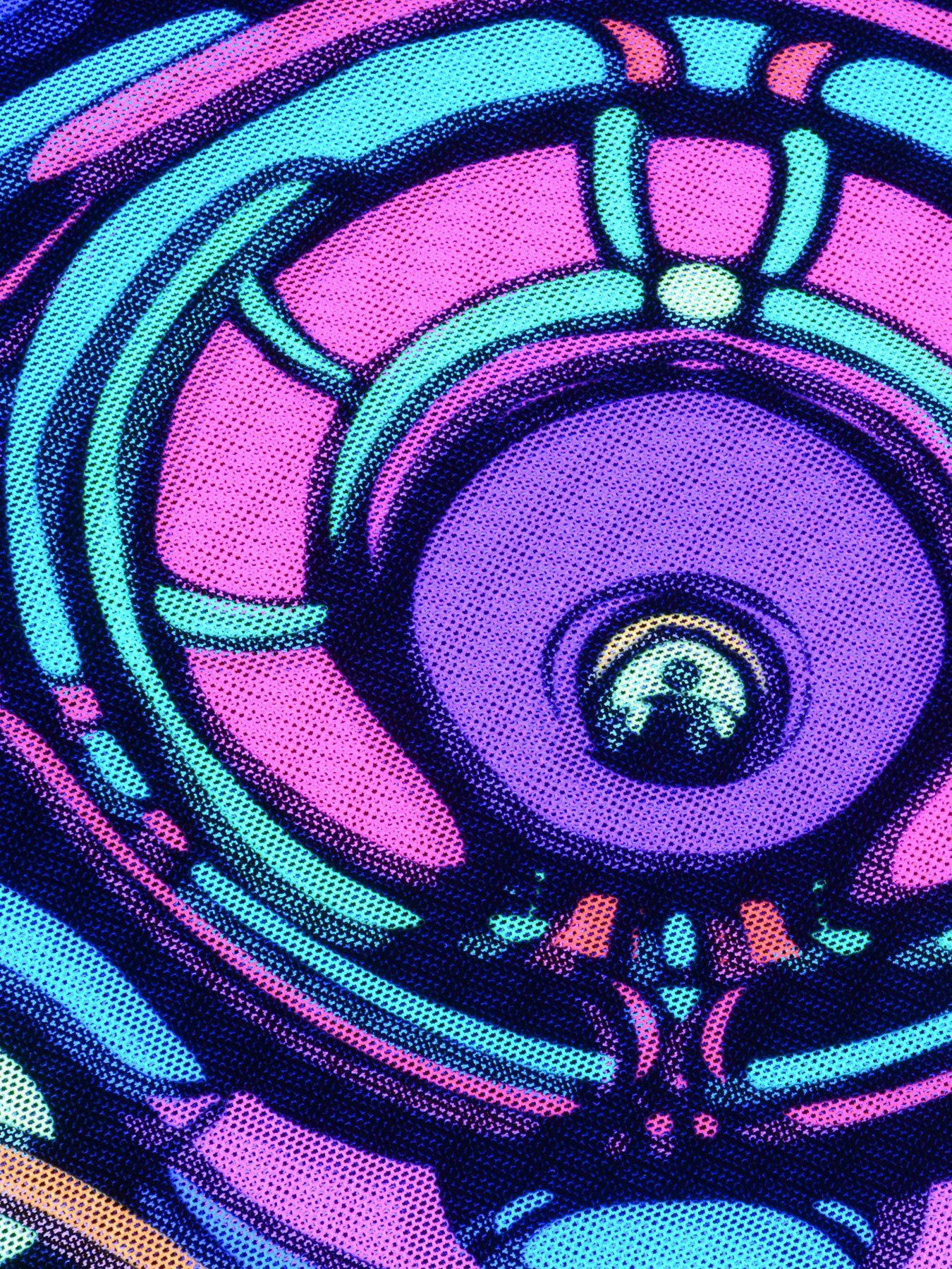 leuchtet Segel Temple Schwarzlicht Dragon Mesh UV-aktiv, Drache Wanddekoobjekt Spandex "Framed PSYWORK 2 Schwarzlicht unter 60x86cm,