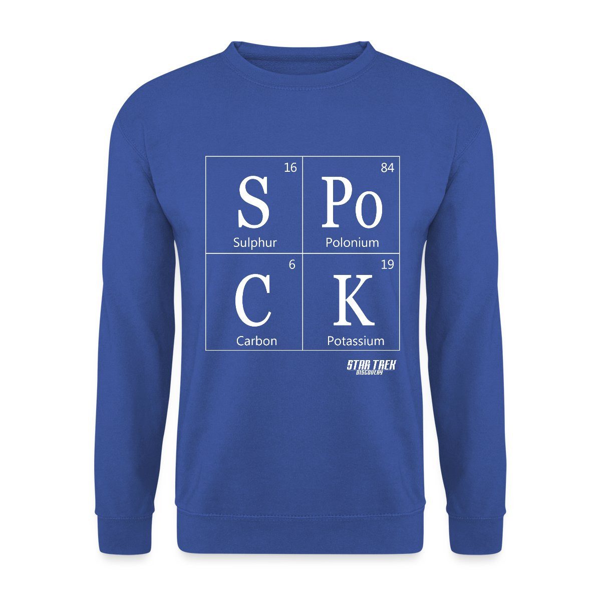 Sweatshirt Star Trek Discovery Spock Periodic Table Unisex Pullover