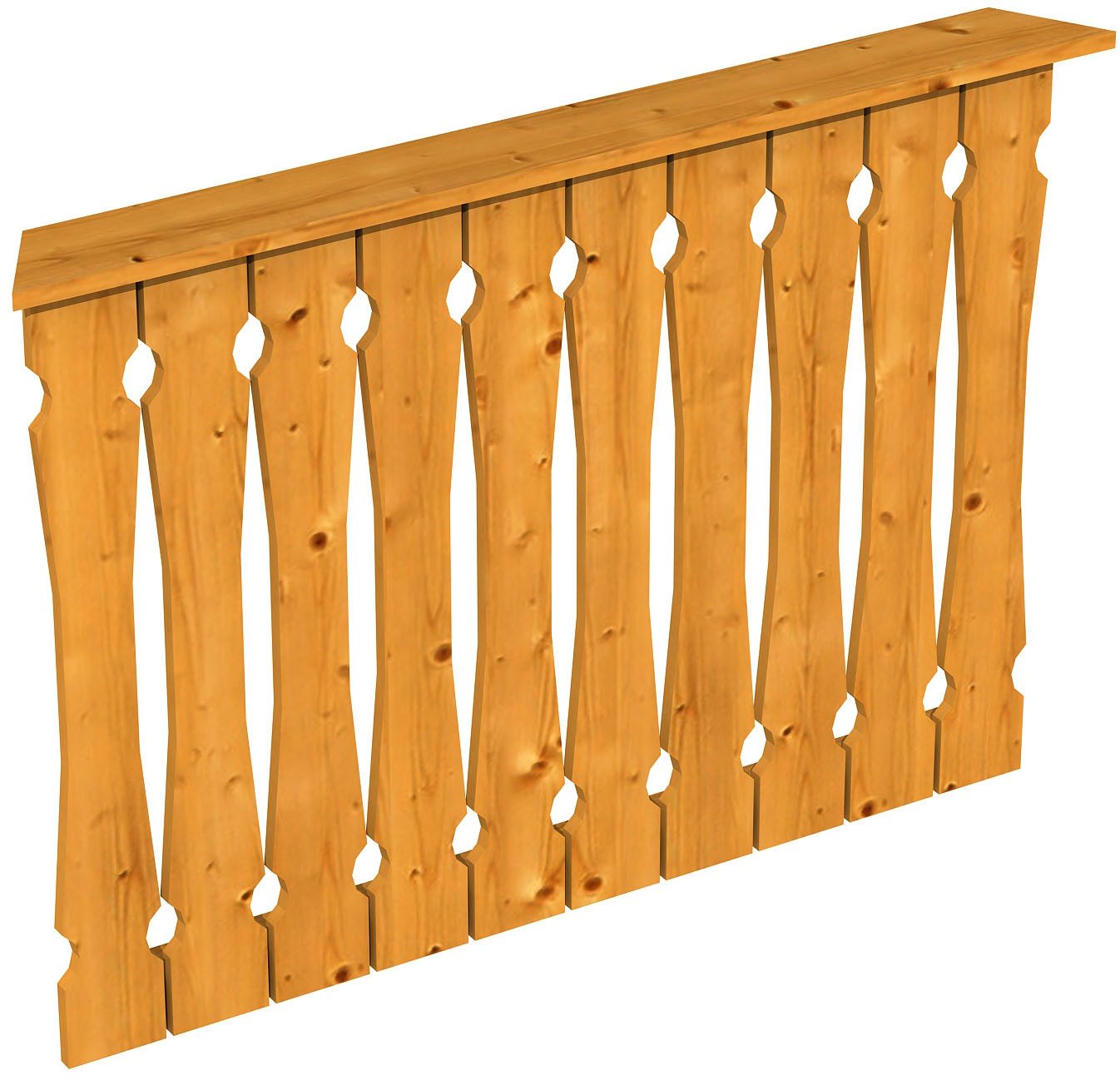 Skanholz Brüstungsgeländer Balkonschalung, 120 cm Länge, 96 cm Höhe