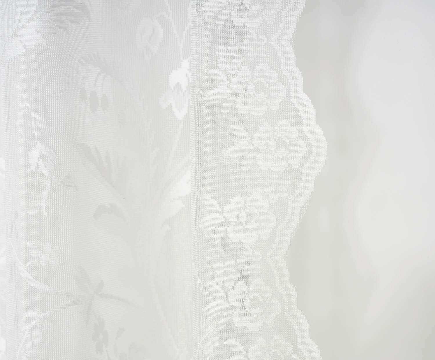 Gözze Vorhang ROMANTIK, Weiß, verdeckte Schlaufen, (1 St), verdeckte Schlaufen, transparent, Polyester, 140 x 245 cm