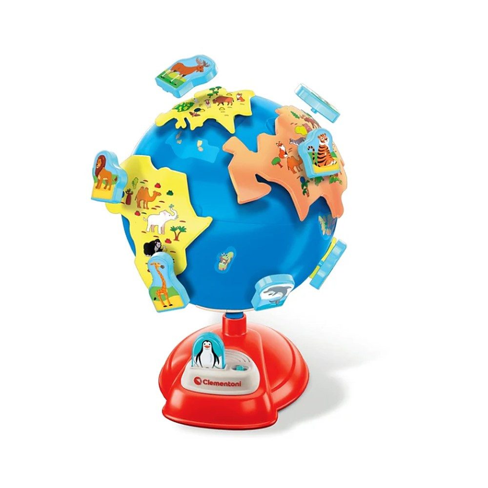 Clementoni® Globus Weltkugel Lernspielzeug Tierwelt, (Spar-Set, 1-tlg), Sprechmodul, 14 Tiere, 6 Kontinente, drehbar