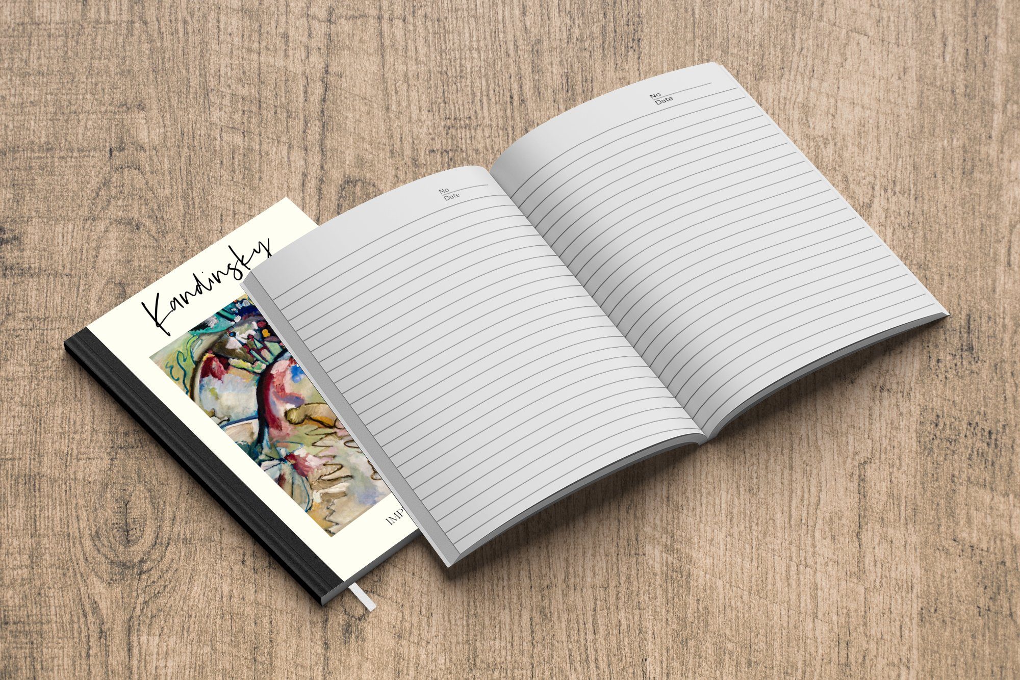 Haushaltsbuch Seiten, - Kunst Merkzettel, Journal, Tagebuch, Notizbuch A5, MuchoWow Improvisation Kandinsky, 21A - Notizheft, 98