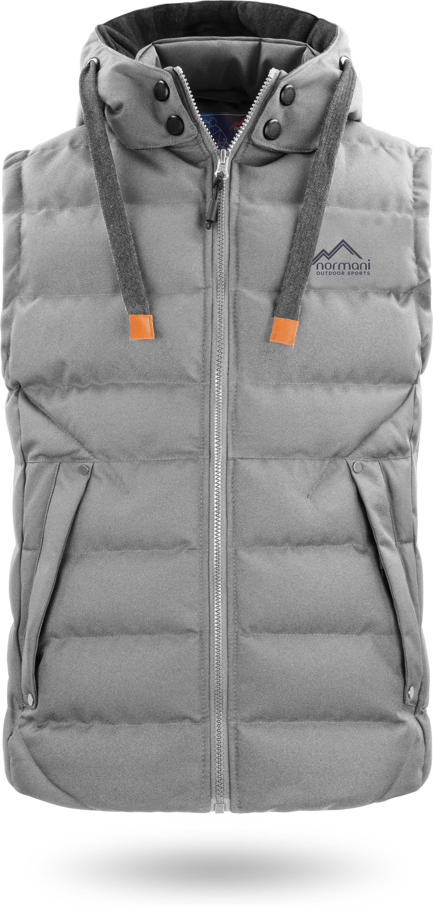 normani Funktionsweste Herren Winter-Steppweste Yuquot Wattierte Winterweste Bodywarmer Outdoor Weste mit Kapuze