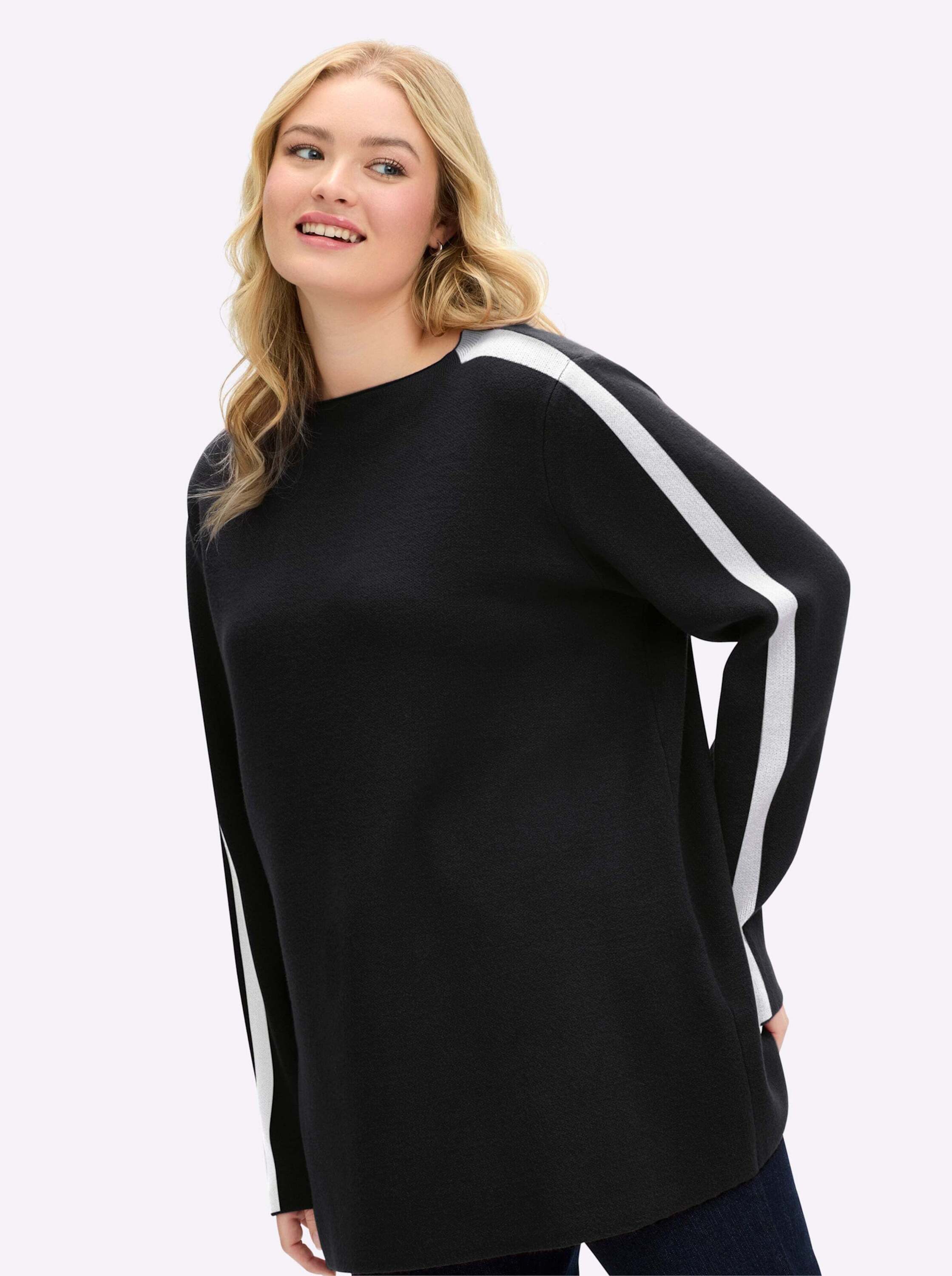 Sheego Strickpullover Pullover Langarm Jacquard günstig online kaufen