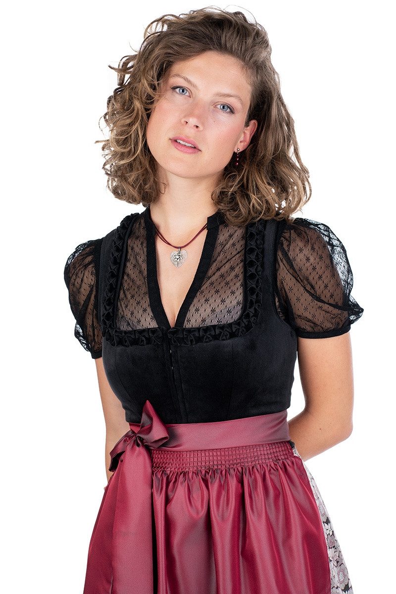 PURPLE LINE by Spieth & Wensky Dirndl Samt Dirndl 2tlg.- GLORIA - schwarz