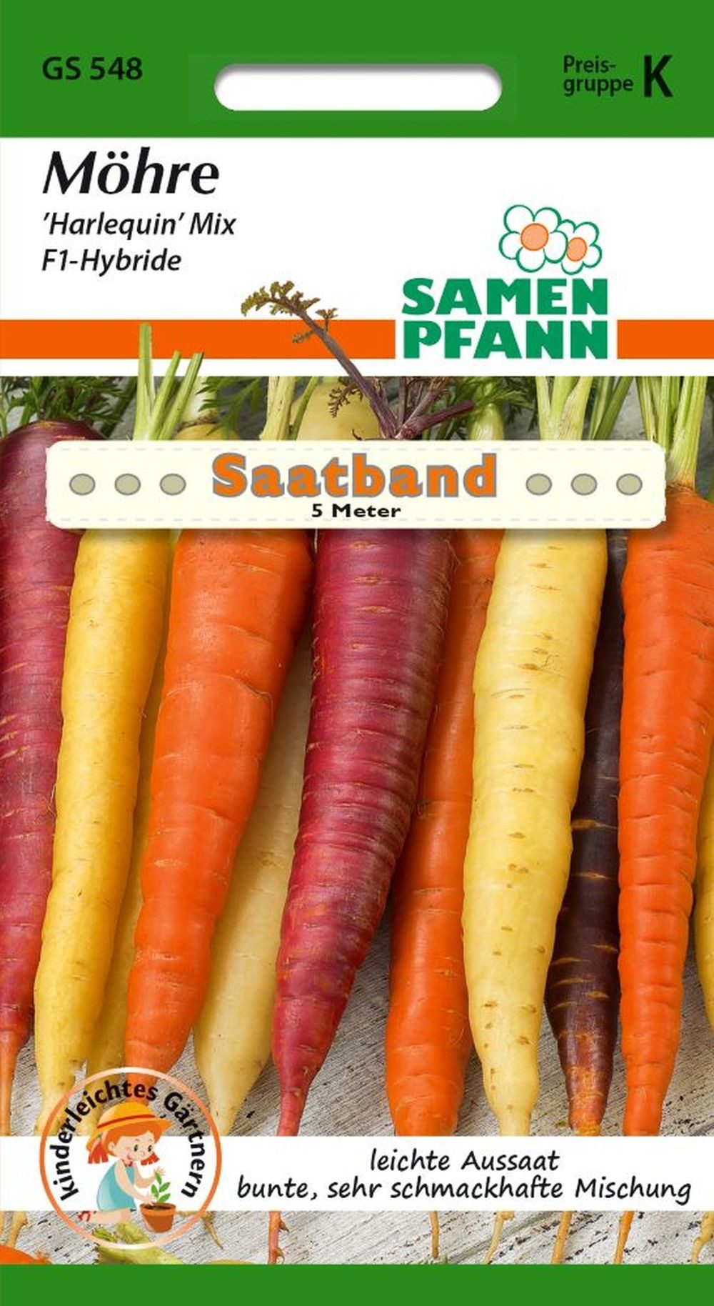 SAMEN PFANN Gemüsesamen Möhre, Harlequin Mix F1, Saatband - Möhren-Samen Sa günstig online kaufen