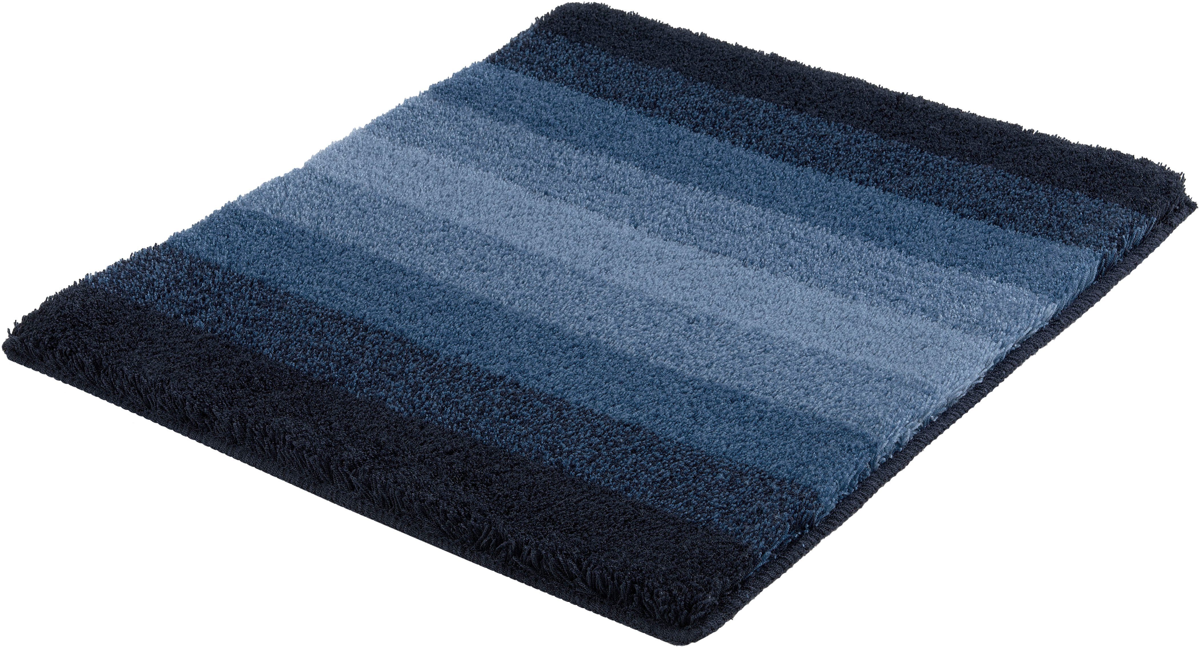 MEUSCH Badematte Palace, Badvorleger, Badezimmer Teppich, Höhe 23 mm, rutschhemmend beschichtet, fußbodenheizungsgeeignet, Kunstfaser, rechteckig, Badteppich, gestreift, mit Farbverlauf, waschbar