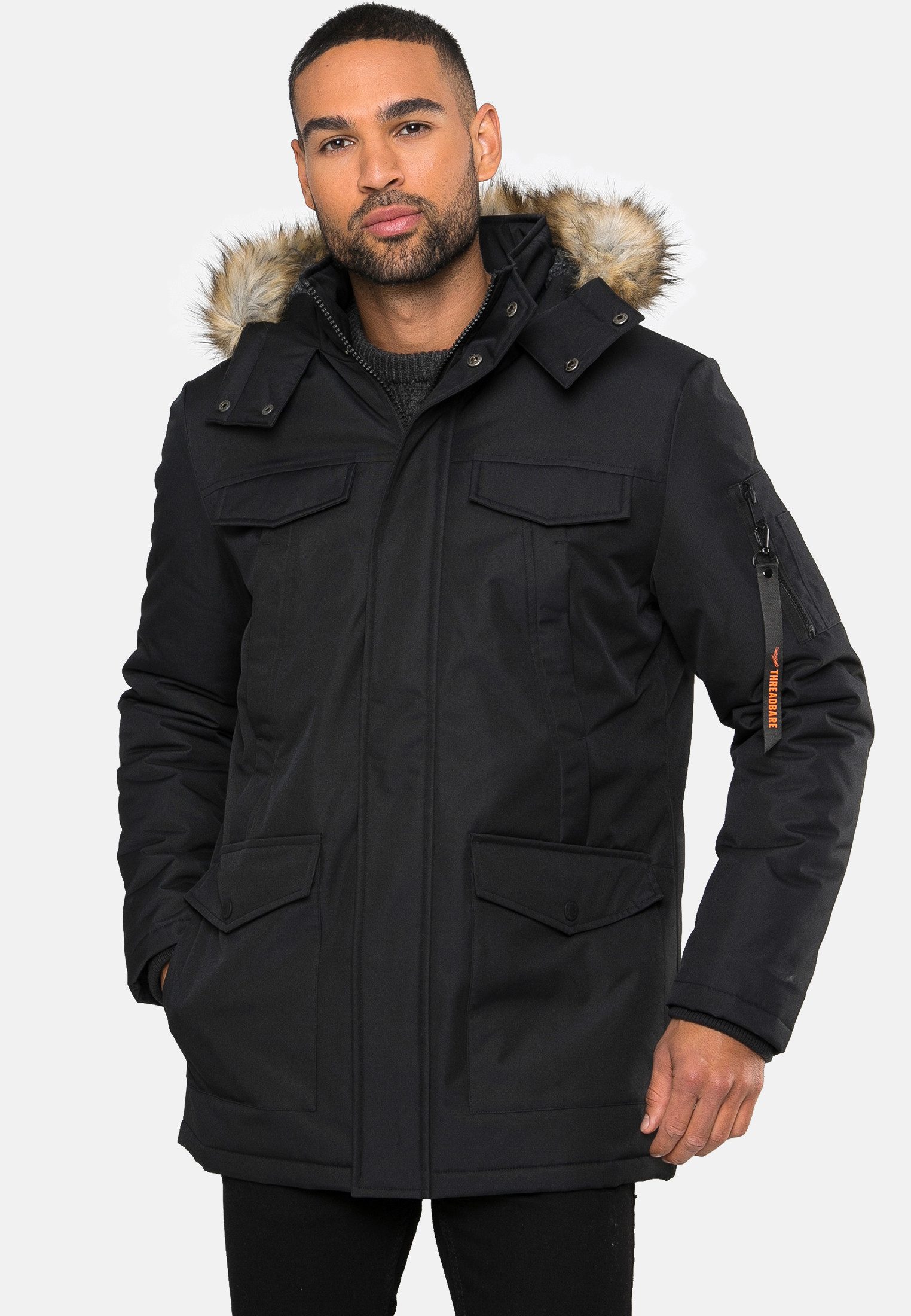 Threadbare Parka mit Kunstfell an der Kapuze günstig online kaufen