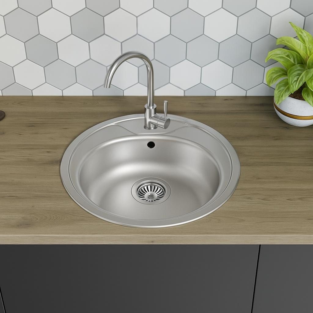 Faizee Home Edelstahlspüle Einbauspüle mit Armatur – Edelstahl Komplettset günstig online kaufen