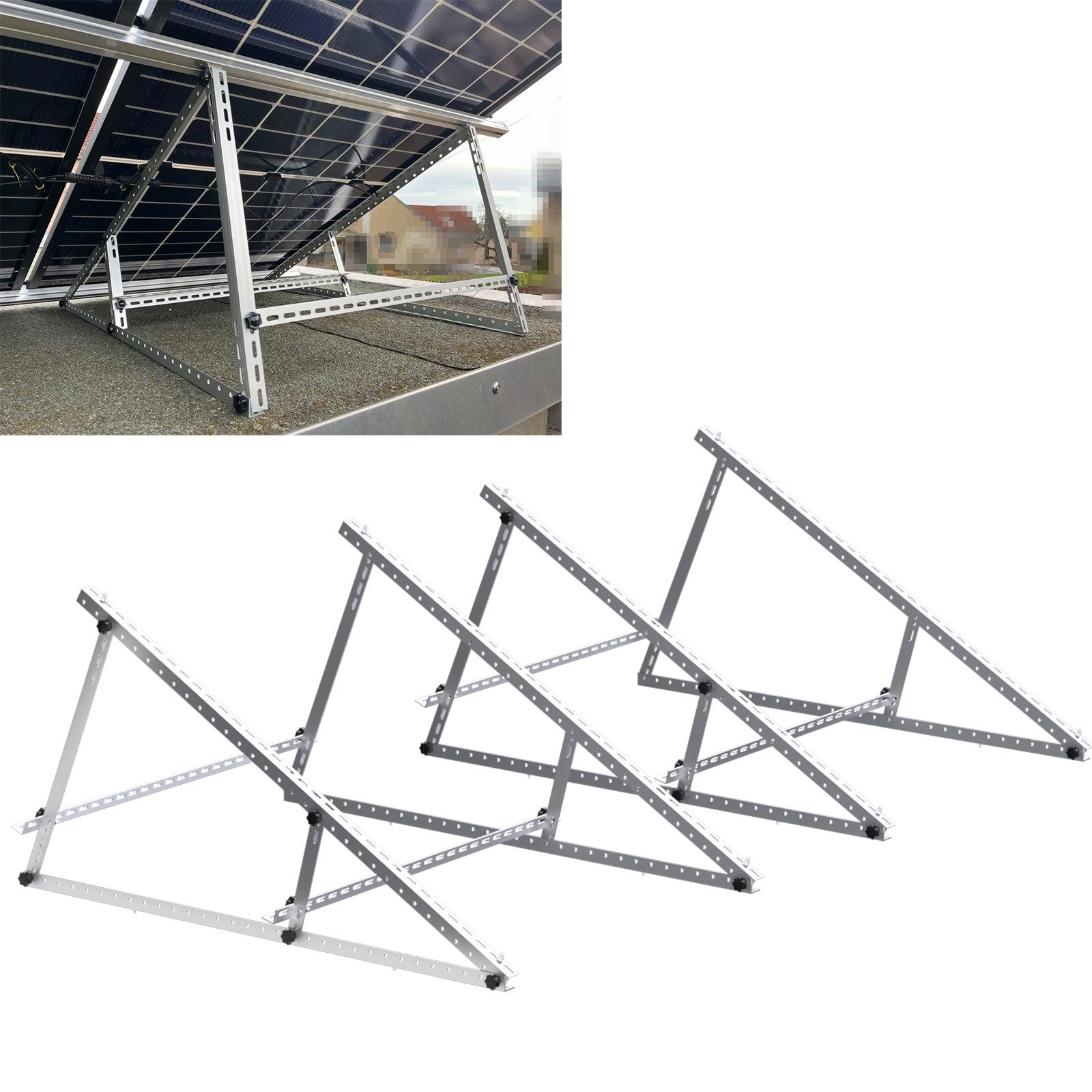 Solarmodul-Halterung Verstellbare Solarpanel-Halterung(wahlweise 114 cm / 118 cm)