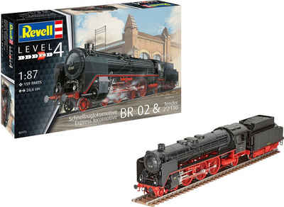 Revell® Modellbausatz H0 Schnellzuglokomotive BR02 & Tender 2'2' T30, Maßstab 1:87, Made in Europe