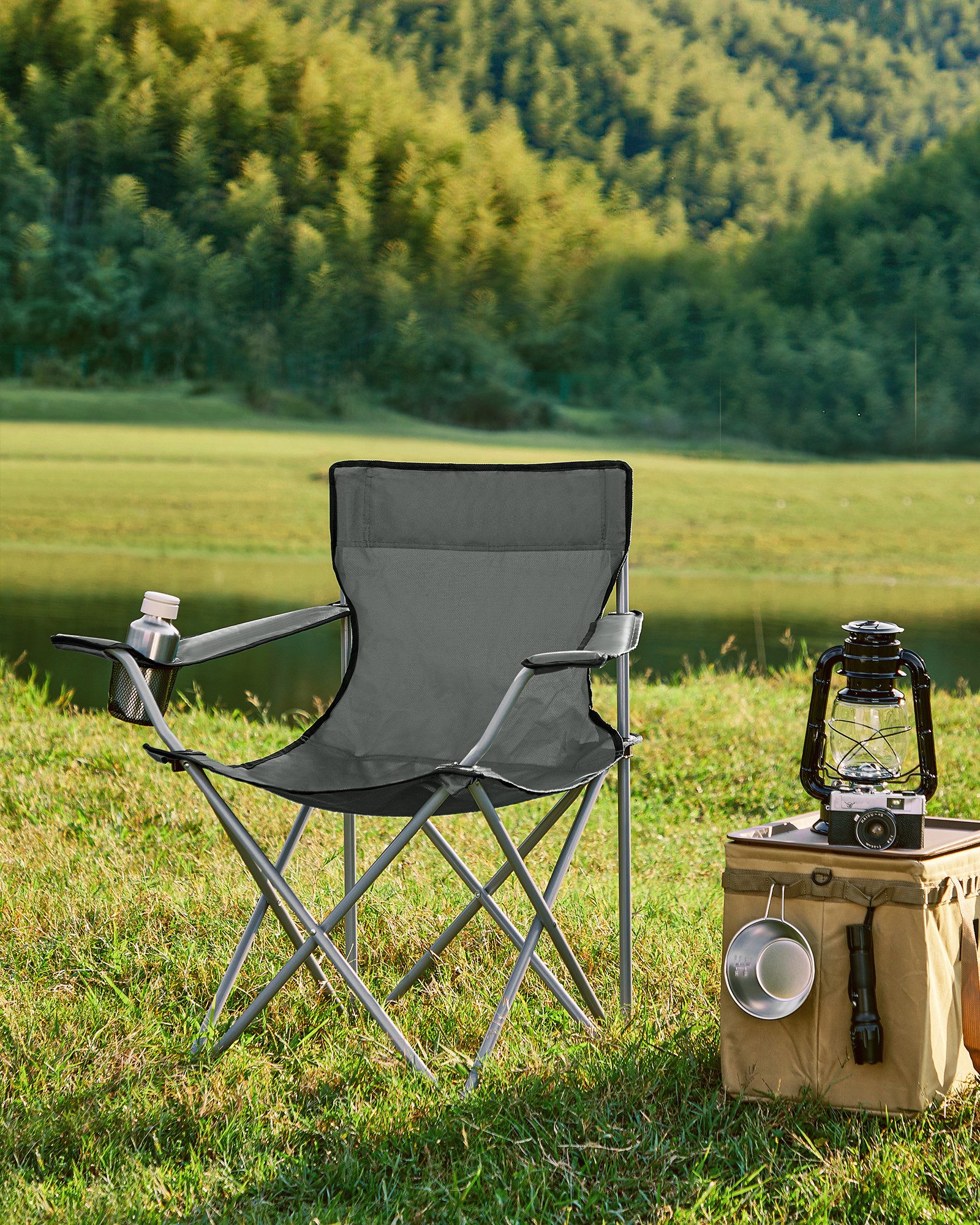 SONGMICS Campingstuhl faltbar, Outdoor, bequem, mit günstig online kaufen