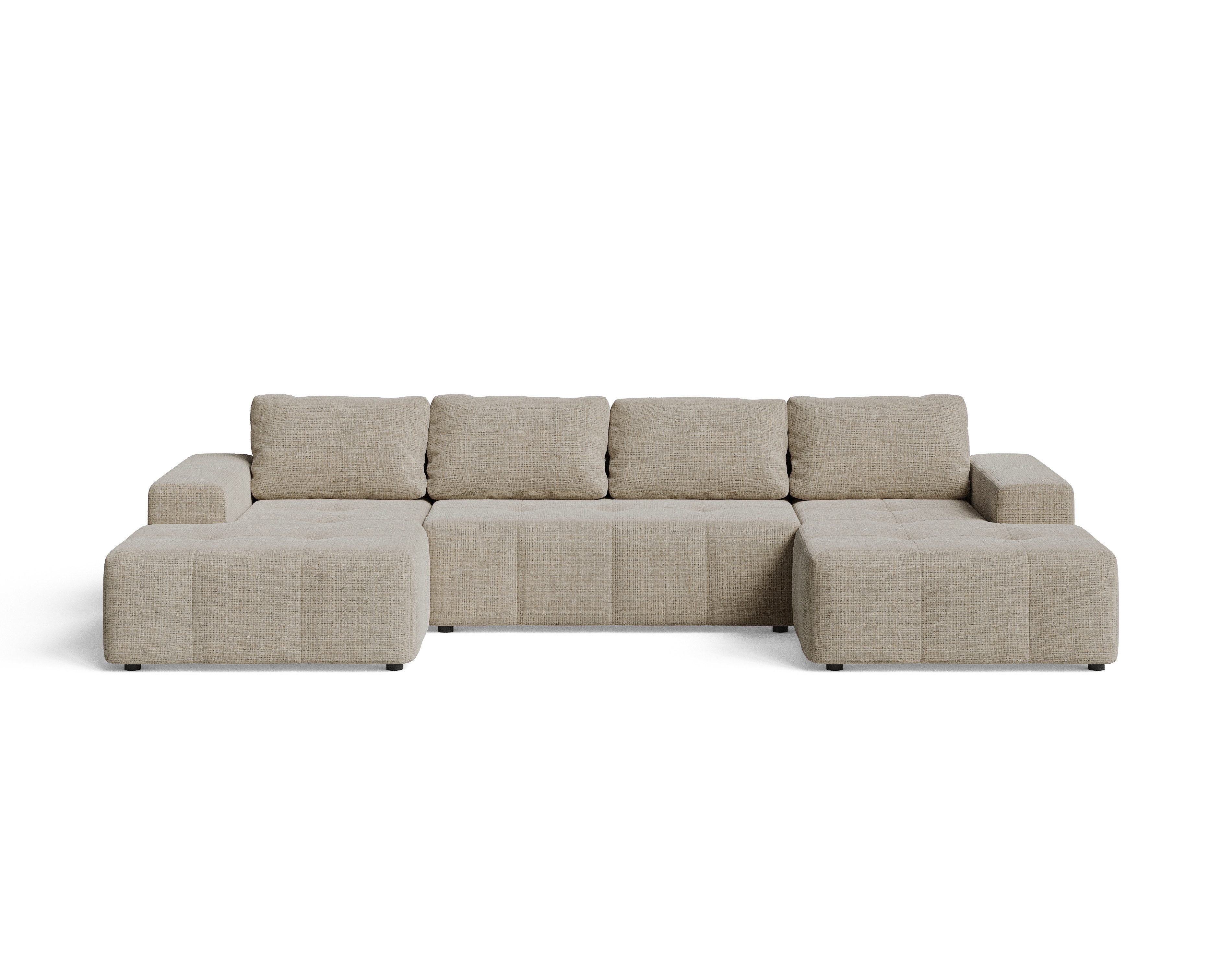 Ankado24 Ecksofa Stabiler Komfort mit Holzgestell und Sitz aus T30-Schaum