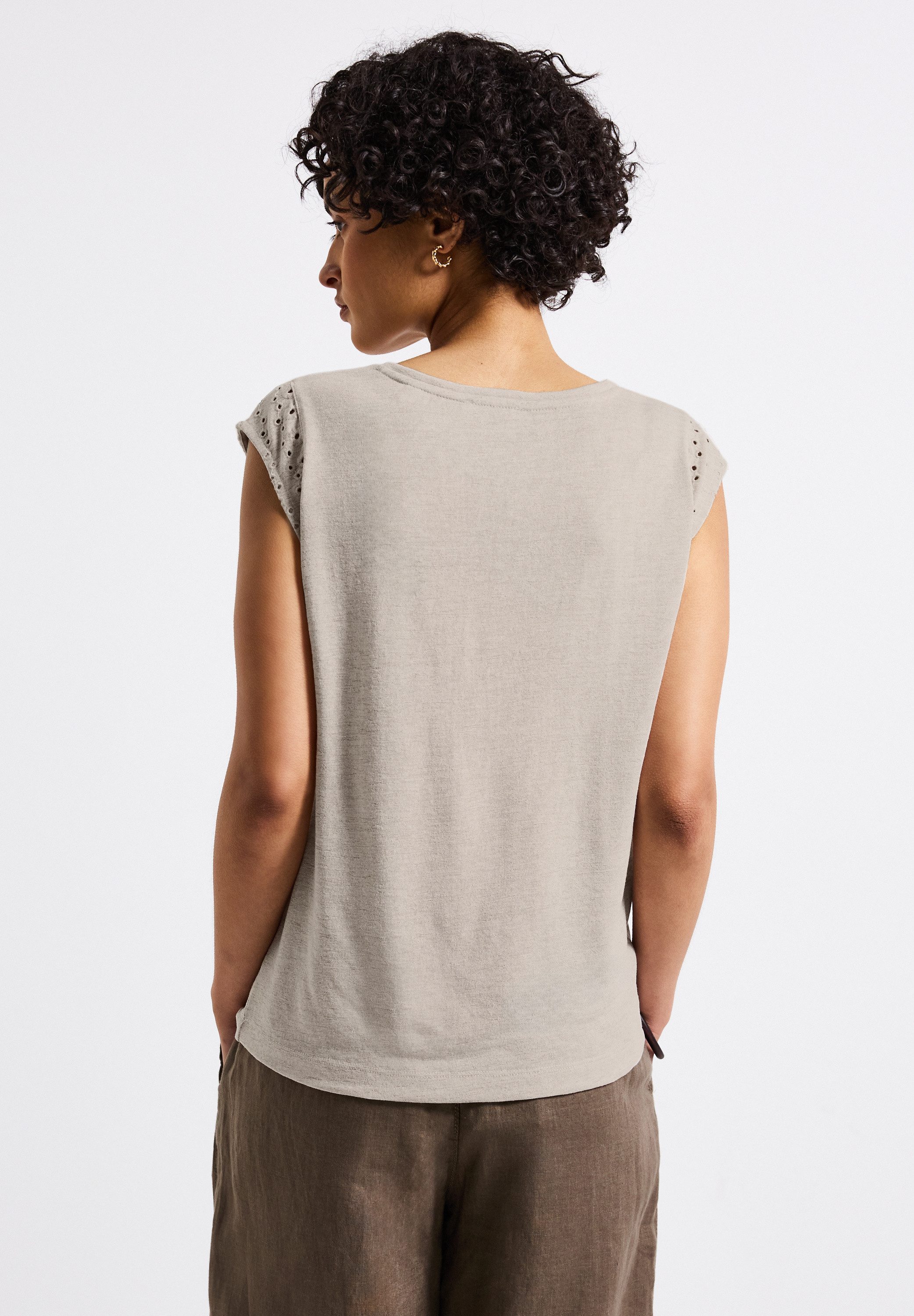 STREET ONE T-Shirt, in Melange Optik günstig online kaufen