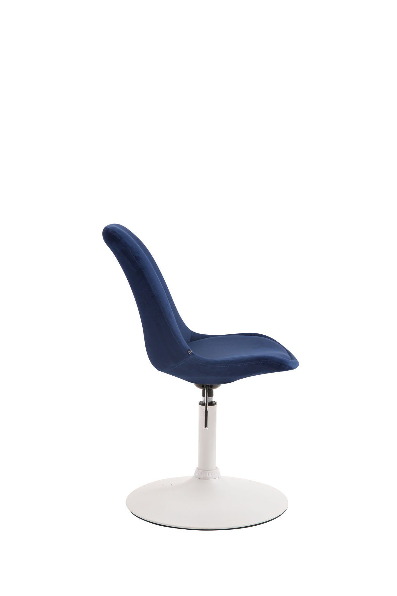 TPFLiving Esszimmerstuhl Mavic mit Polsterstuhl), - blau Sitzfläche: Gestell: Esstischstuhl Metall - Konferenzstuhl - Samt Wohnzimmerstuhl weiß - (Küchenstuhl gepolsterter hochwertig - Sitzfläche