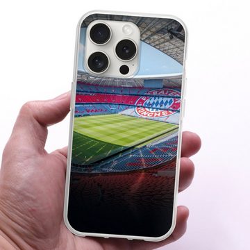 DeinDesign Handyhülle FC Bayern München FCB Stadion Stadion FC Bayern - Color, Apple iPhone 15 Pro Silikon Hülle Bumper Case Handy Schutzhülle