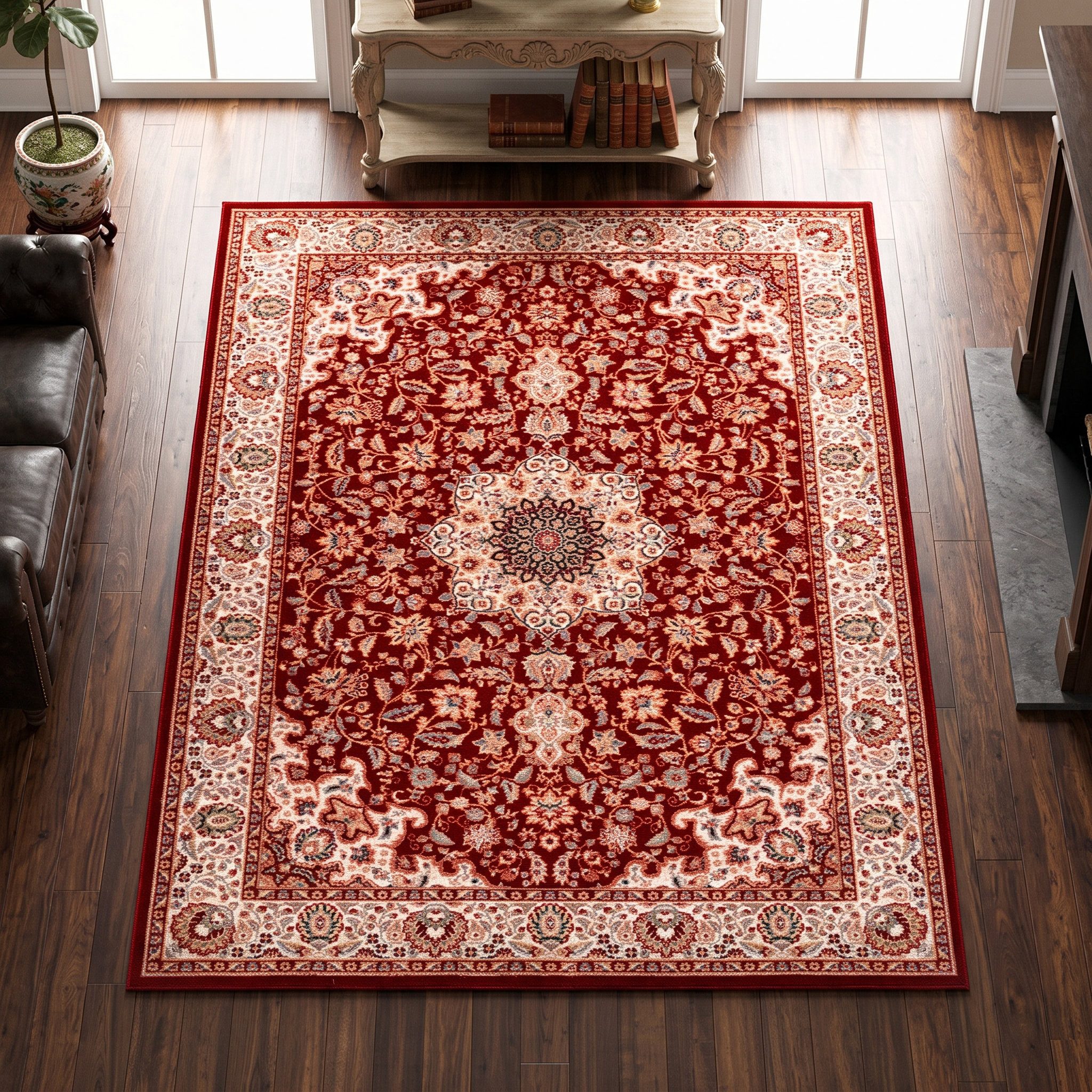 THEKO Wollteppich Dolna - 859, rechteckig, Höhe: 10 mm, Kurzflor, reine Wolle, Orient-Optik