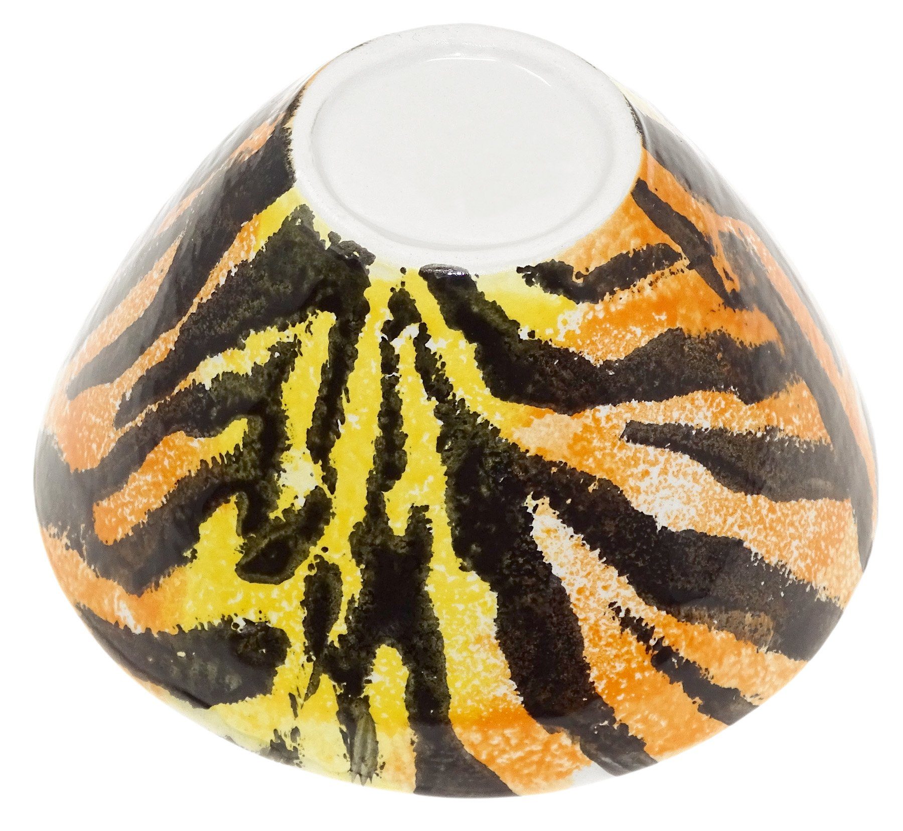 16 Tiger Keramik, Servierschüssel Afrika, Müslischale Lashuma Ø Salatschale Runde cm tief,