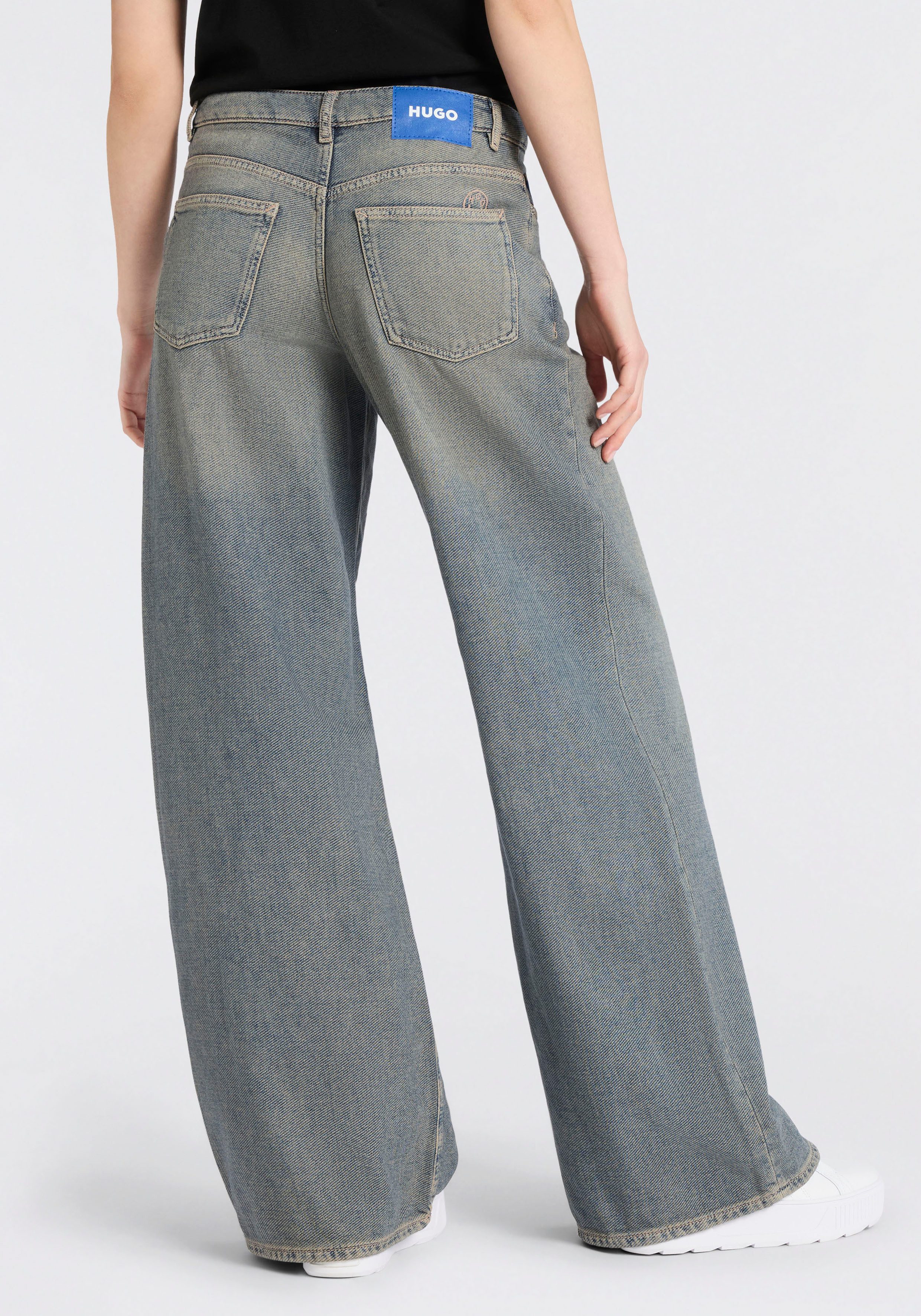 HUGO Blue 5-Pocket-Jeans Gobana Low Rise, Wide Leg günstig online kaufen