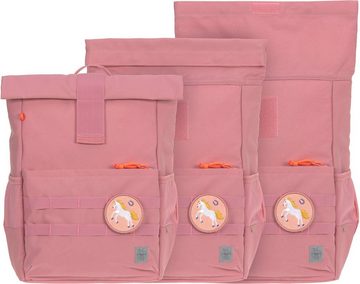 LÄSSIG Kinderrucksack Medium Rolltop Backpack, pink, aus recycelten PET-Flaschen