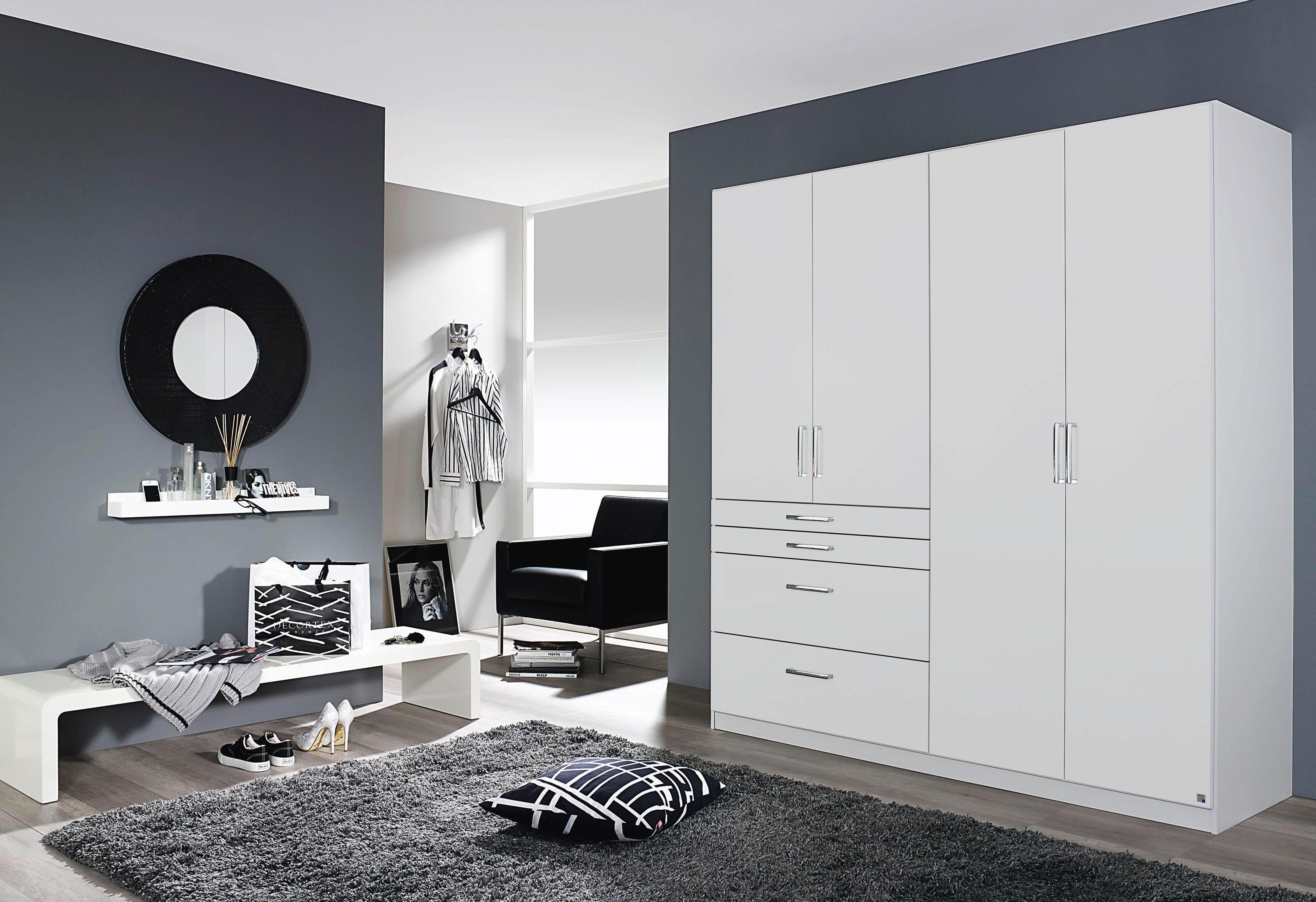 rauch Kleiderschrank Harburg Drehtürenschrank Schlafzimmerschrank mit viel Stauraum oberste Schublade mit praktischer Facheinteilung MADE IN GERMANY