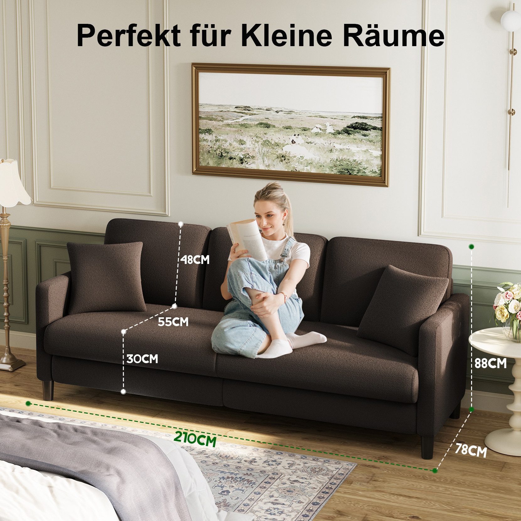 ToteBox Big-Sofa 2/3-SitzerTeddy Fleece Werkzeugfreier Aufbau günstig online kaufen