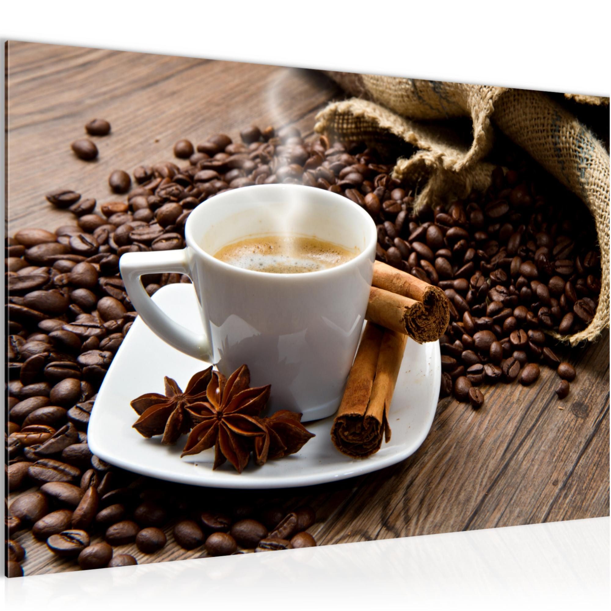 Runa Art Wandbild Bild Küche Kaffee Esszimmer Küchen Coffee Braun Flur 5018, 60L x 40B cm