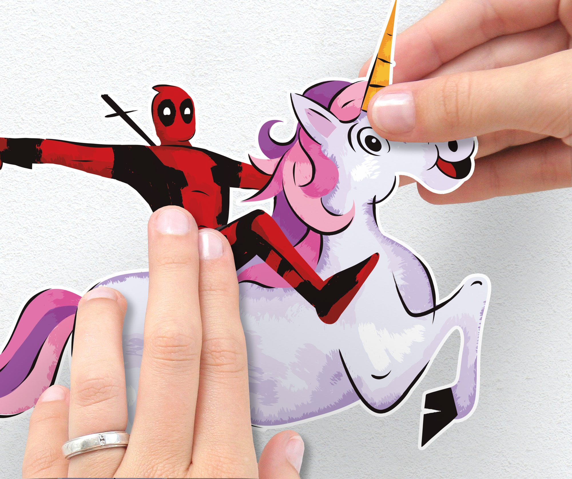 Komar Wandtattoo Marvel Deadpool Food (1 St), Künstler: Disney, 50 x 70 cm (Breite x Höhe) - Kinderzimmer, Wandsticker