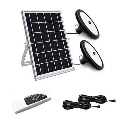 Fine Life Pro LED Solarleuchte, Solar Lampe Outdoor mit 5M Kabel, Tageslichtweiß, Extra-warmweiB, 12W Solar-Doppellampe LED Außen-Deckenleuchte Solar Pendelleuchte