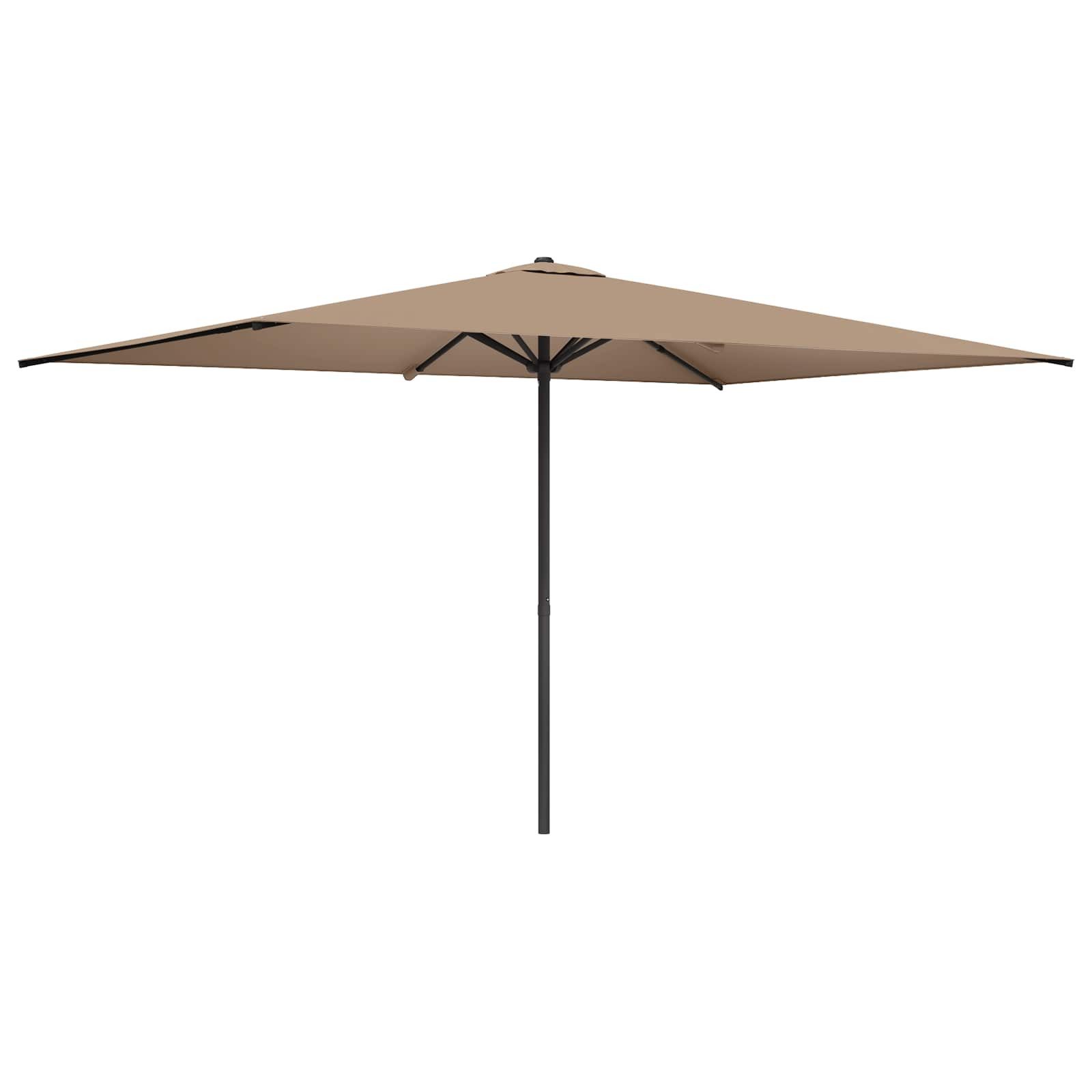 vidaXL Sonnenschirm Gartensonnenschirm 200 x 300 cm Polyester Rechteckig Taupe