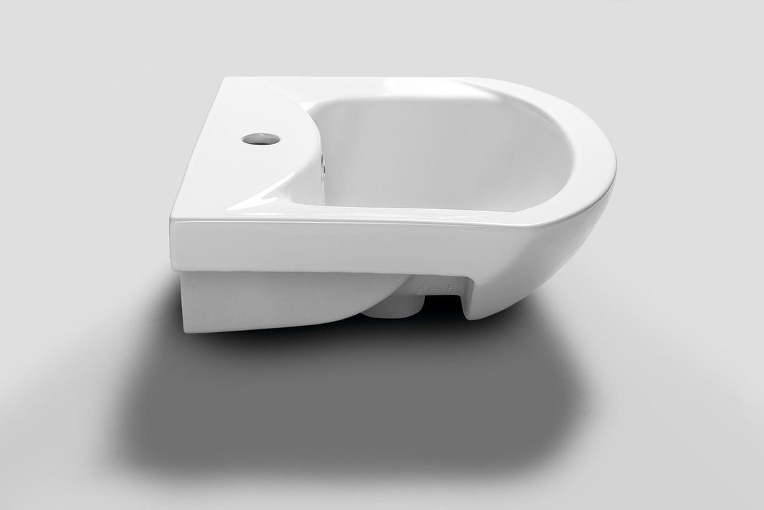 Aqualine Waschtisch ZERO 45 Keramik-Waschtisch 45,5x40cm, weiß, Aqualine-6045