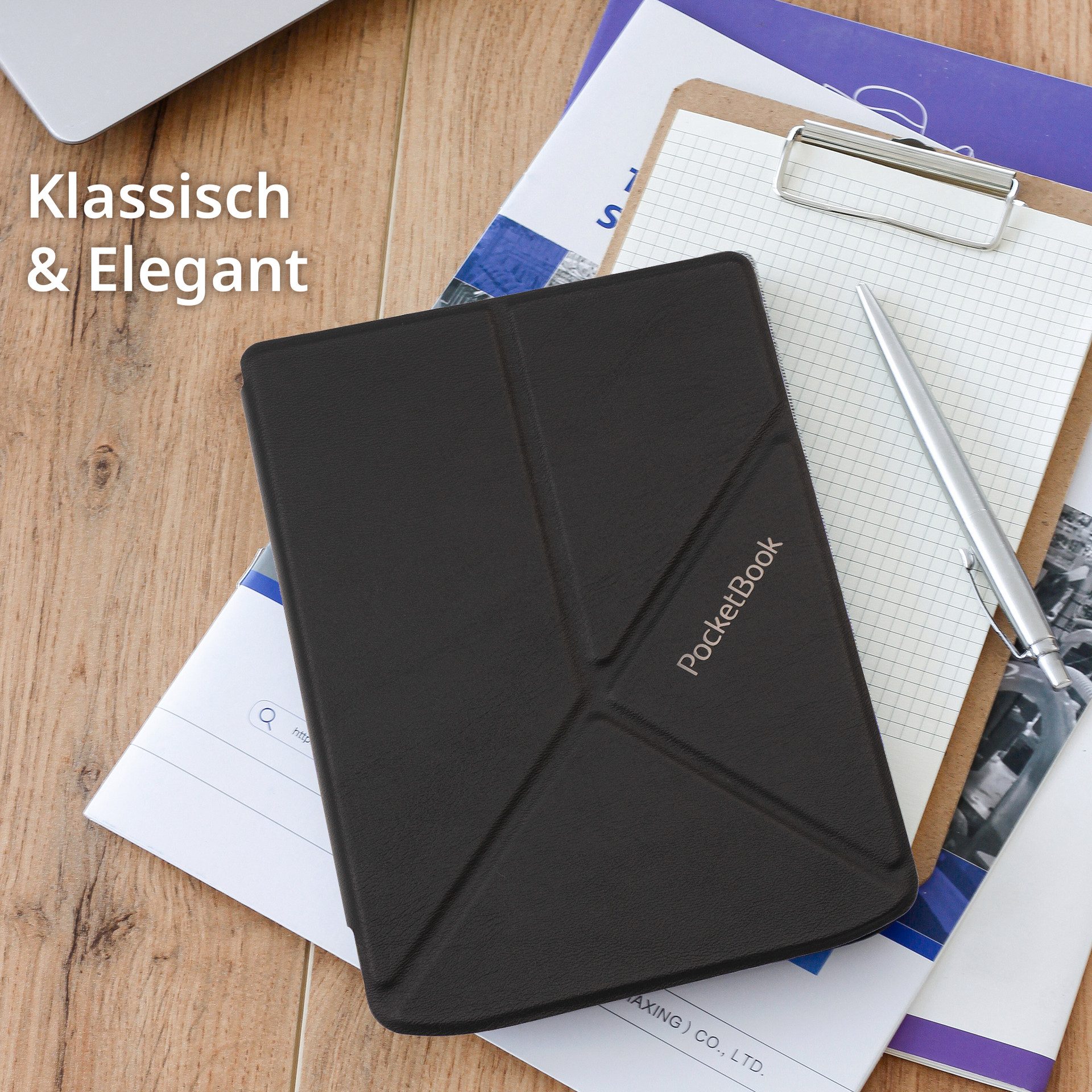 PocketBook E-Reader-Hülle Origami Shell Cover für PocketBook Verse / Verse Pro, Backcover, Schutzhülle, E-Book-Hülle, Case, Schutzcase, stoßfest