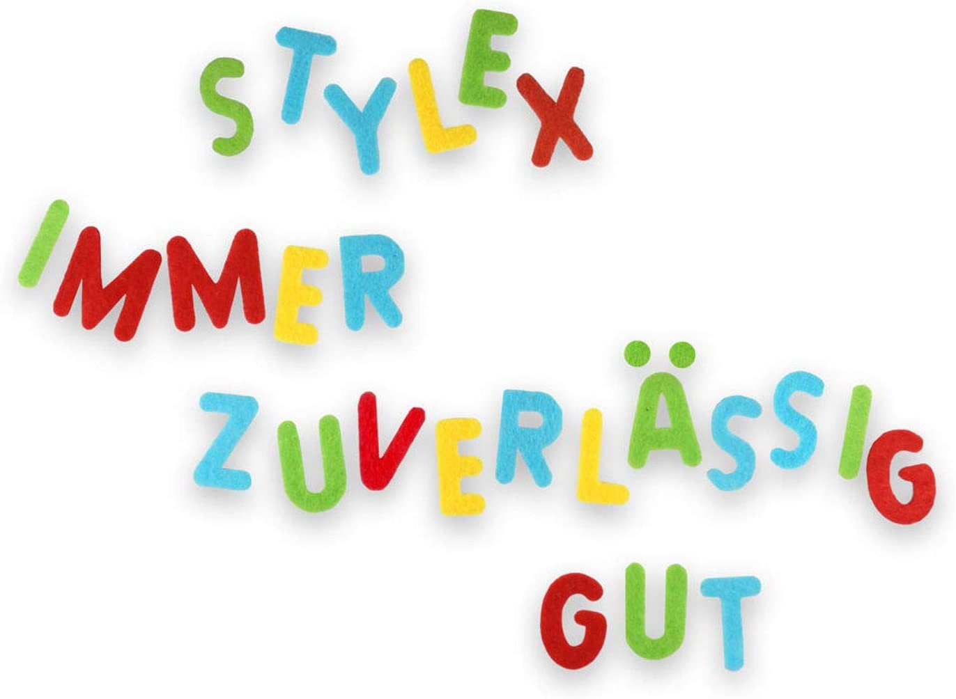 Thumbnail - Stylex Bastelfilz Bastelfilz Buchstaben 72 Stück sortiert