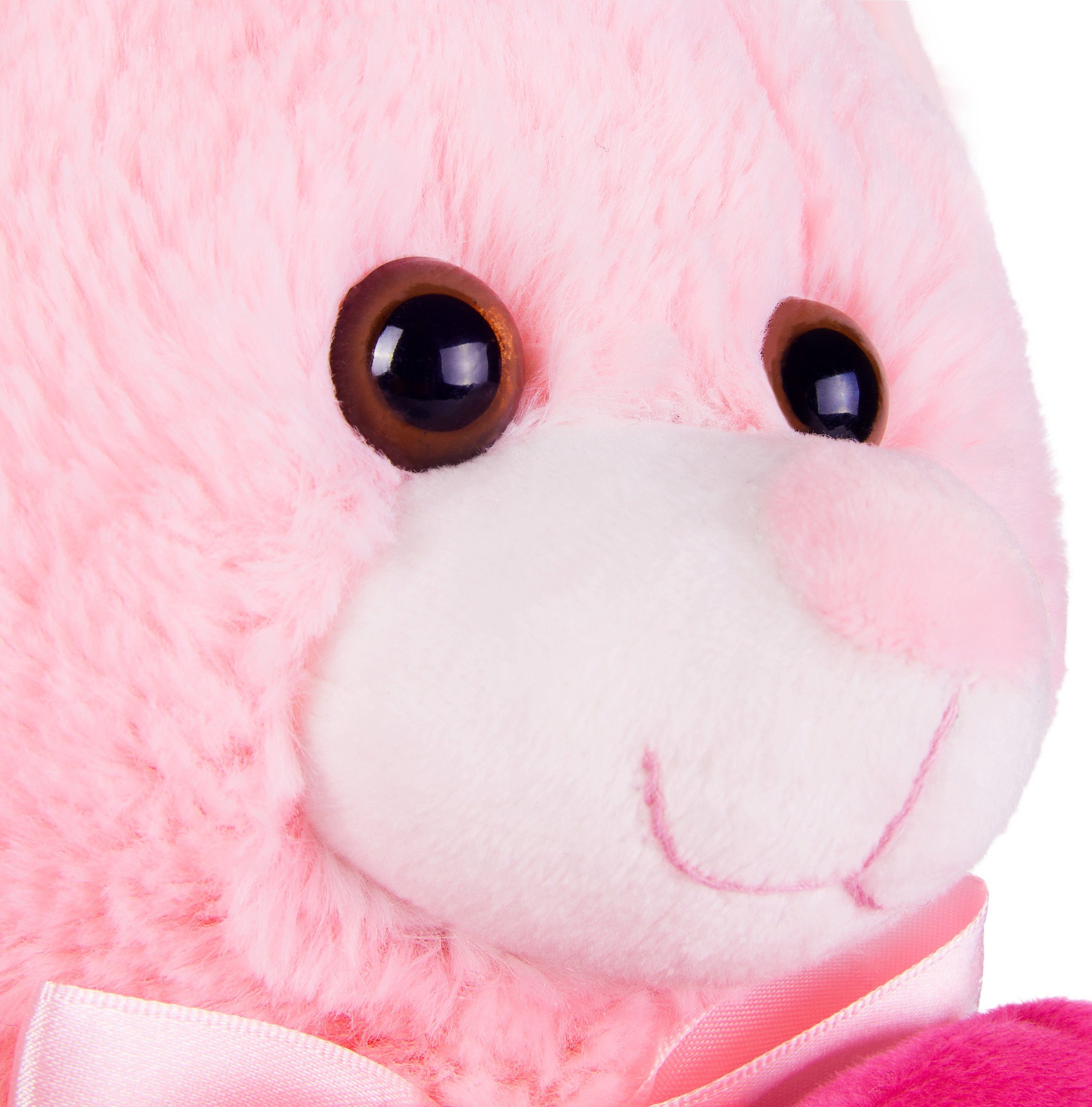 BRUBAKER Kuscheltier Teddybär mit Ich liebe Dich Herz (Valentinstagsgeschenk, 1-St), kleiner Teddy Bär, Stofftier Plüschtier mit Liebesbotschaft