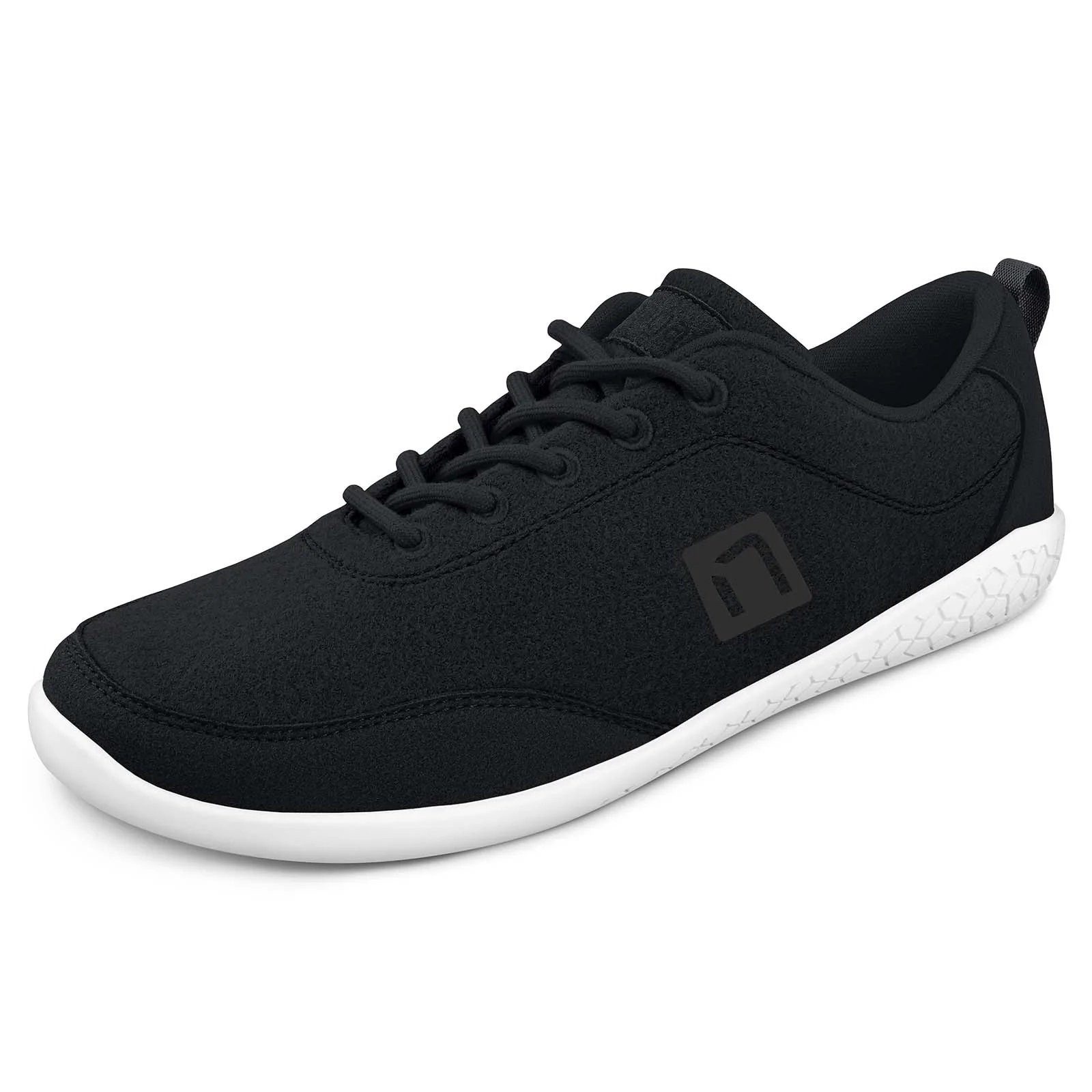 NANGA Merinorunner Barefoot (100% Schurwolle) schwarz Damen Sneaker