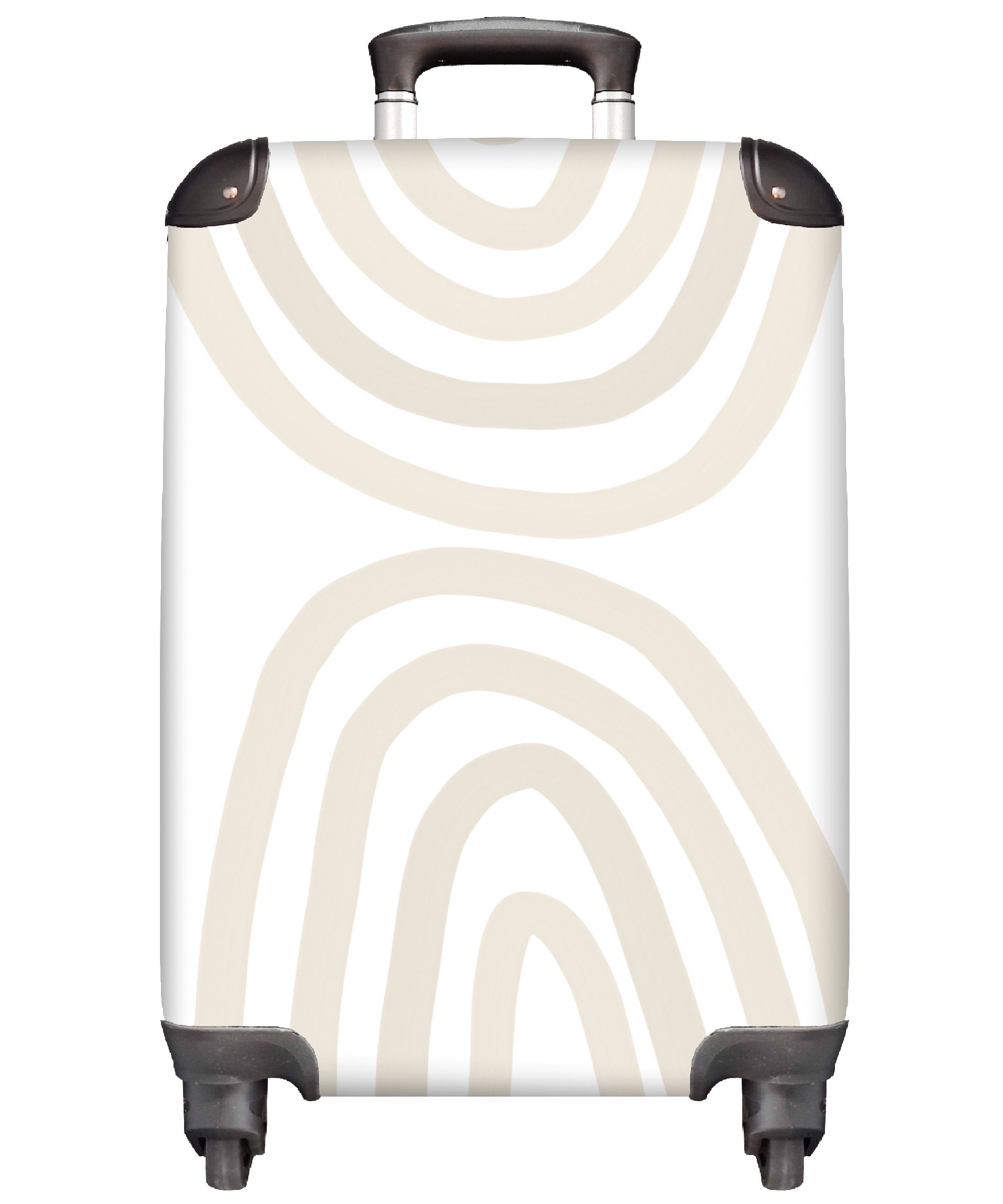 MuchoWow Handgepäckkoffer Regenbogen - Pastell - Design - Abstrakt, 4 Rollen, Reisetasche mit rollen, Handgepäck für Ferien, Trolley, Reisekoffer