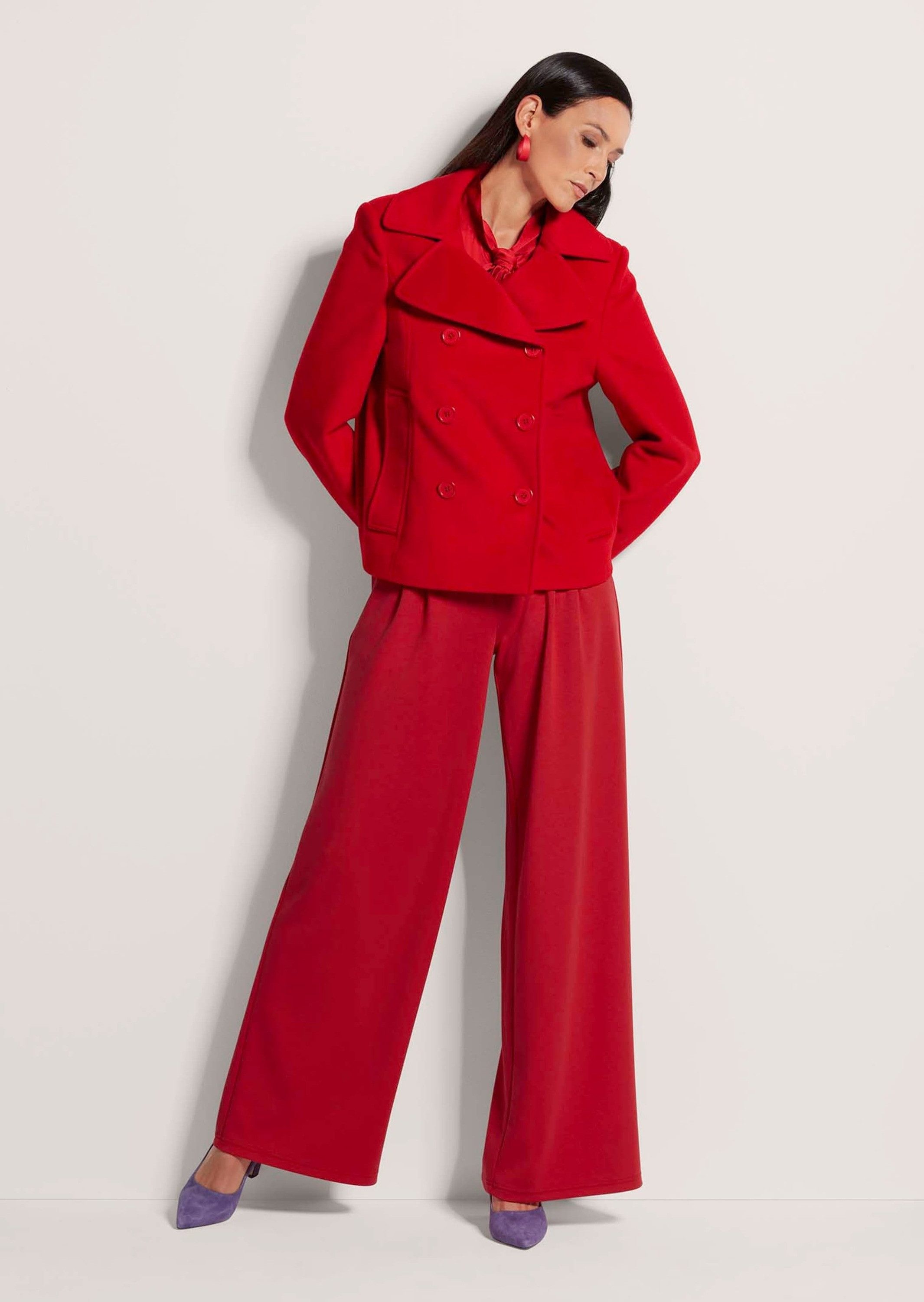 MADELEINE Outdoorjacke Elegante Caban-Jacke mit Taschen Wolljacke Zweireihi günstig online kaufen