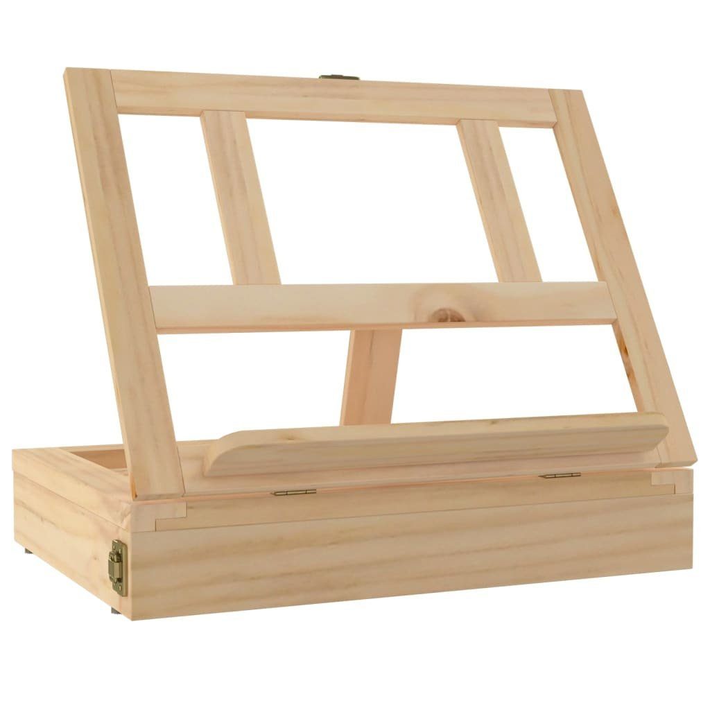vidaXL Staffelei Tischstaffelei mit Schublade 33,5x25,5x7 cm Massivholz Kiefer