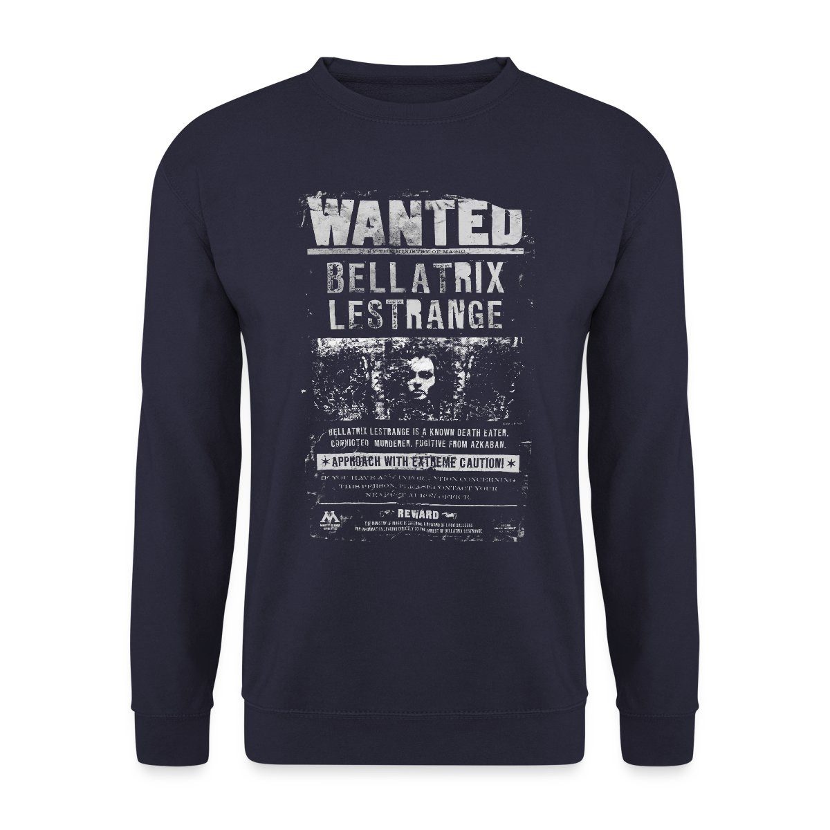 Sweatshirt Harry Potter Bellatrix Lestrange Wanted Poster Unisex Pullover
