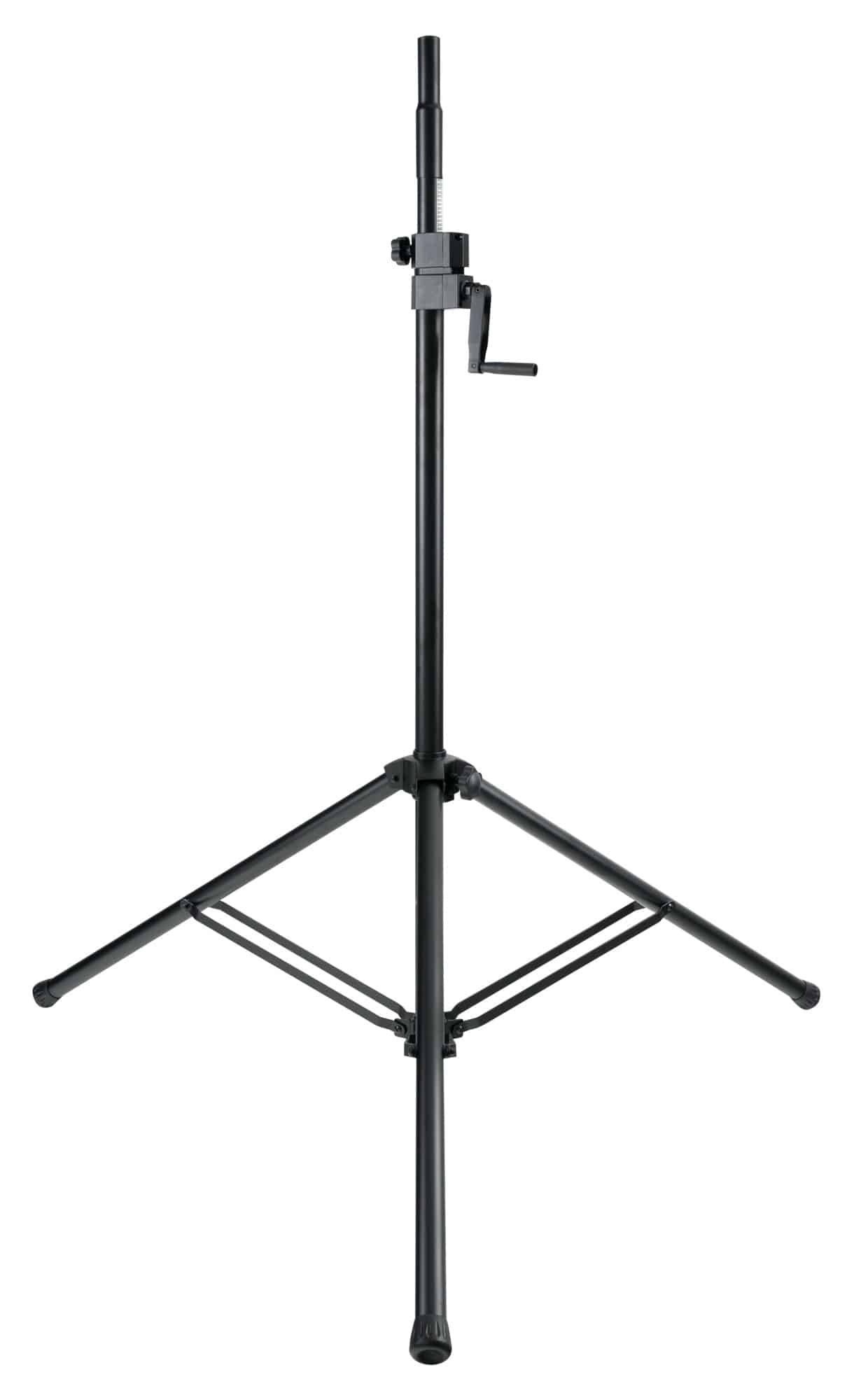 Pronomic Lautsprecherständer SPS-C-10AS Kurbelstativ - Boxenstativ, (1-tlg., Ausziehbar von ca. 148 - 242 cm, Max. Belastbarkeit: 80 kg - Eingebaute Höhenskala)