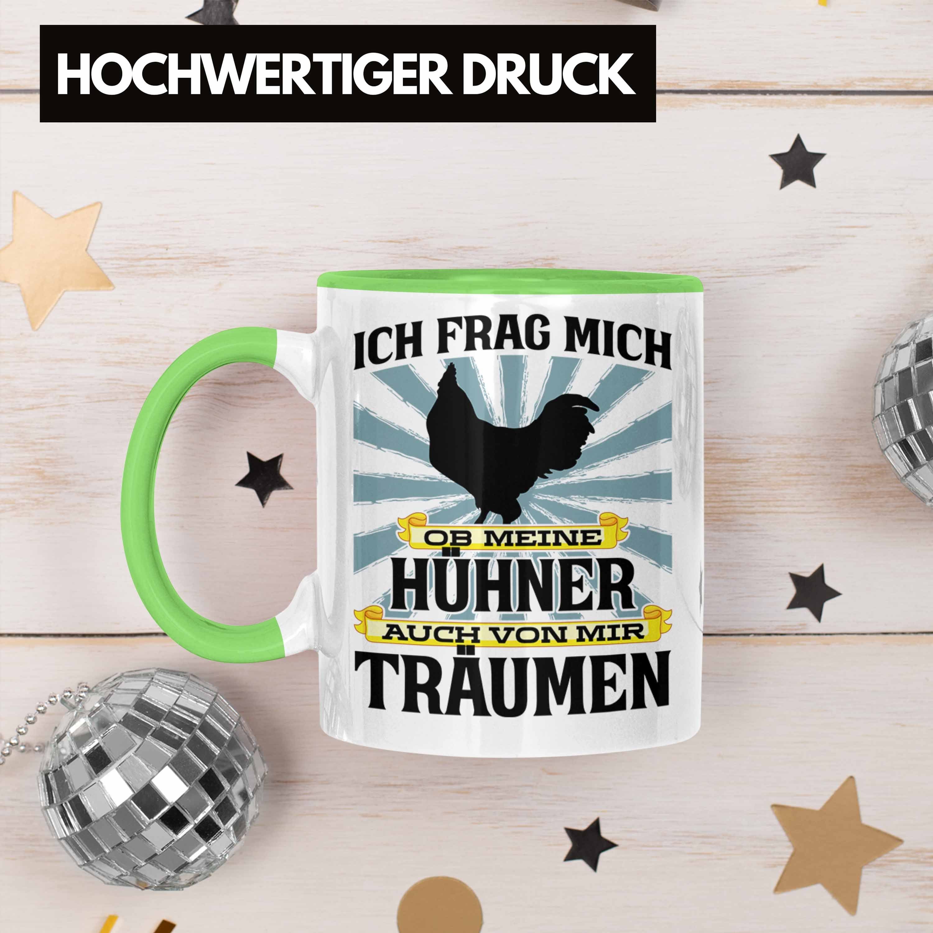 Trendation Tasse Spruch Grün für Männer Tasse Hühner-Flüsterer Geschenke Landwirtschaft Landwirt Bauer Kaffeetasse - Trendation Geschenk Traktor Spruch