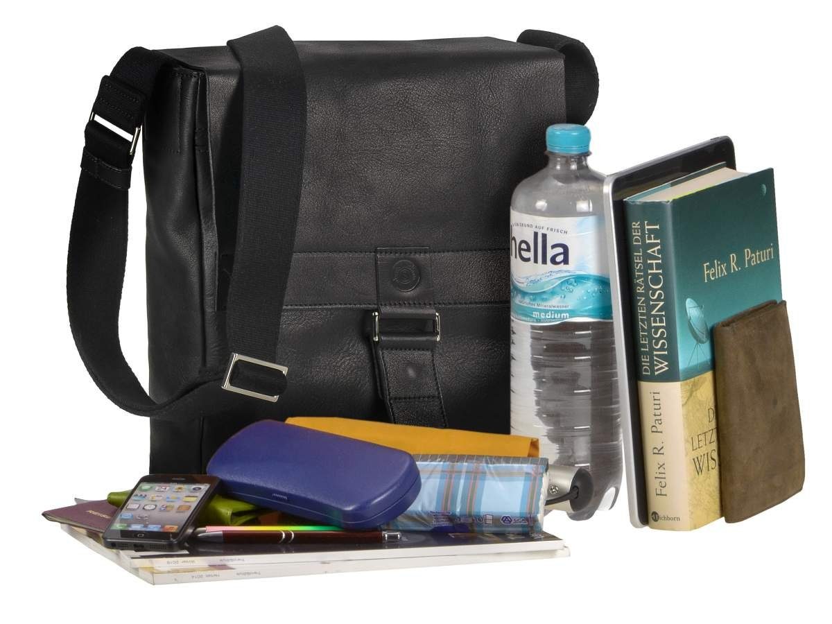 Sonnenleder Umhängetasche GranadaG, Ledertasche, Messenger Bag, süddeutsches Rindleder