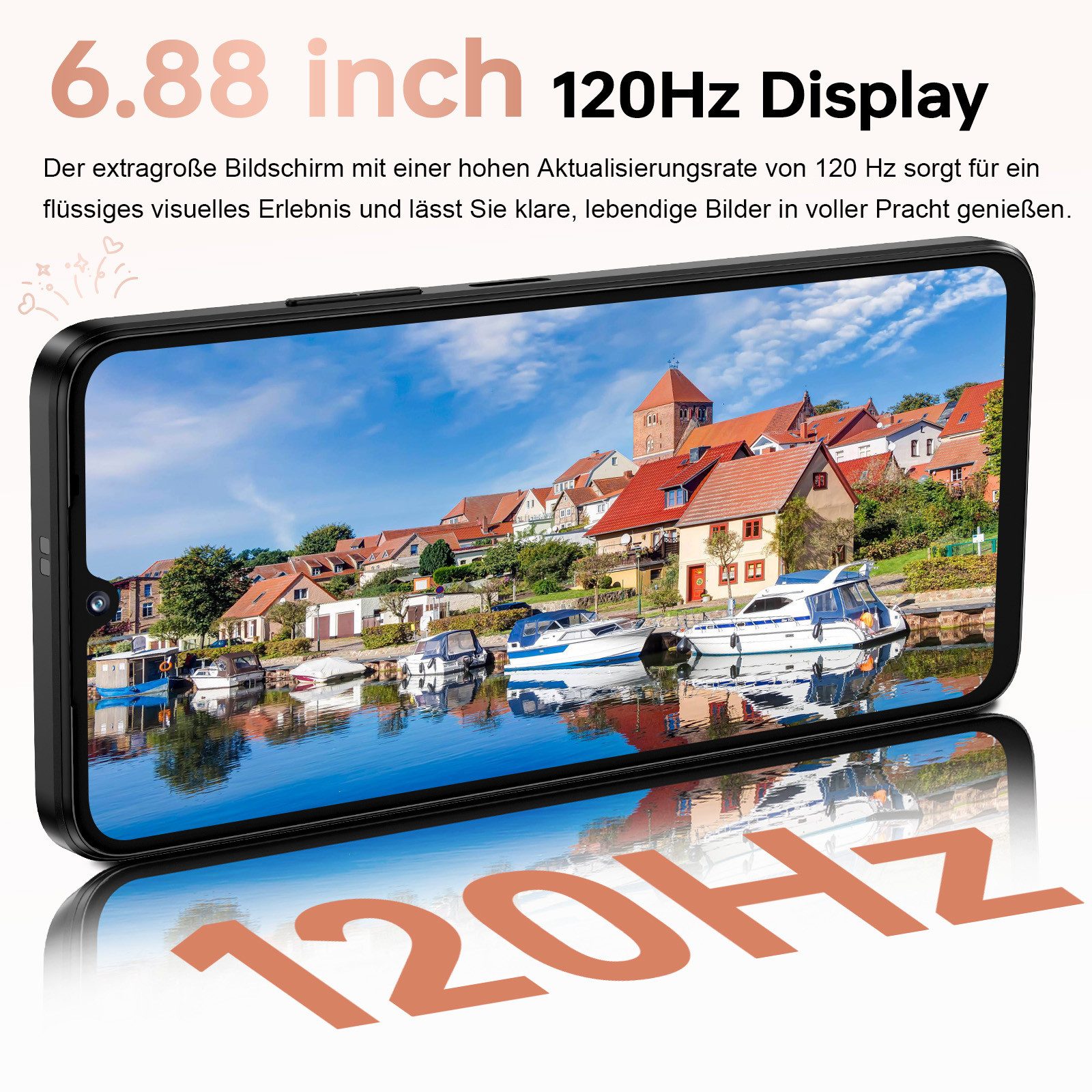 Cubot A40 12+256GB Android 15 Smartphone (17,47 cm/6.88 Zoll, 256 GB Speicherplatz, 48 MP Kamera, 5100mAh, 6.88" HD+ 120Hz, NFC, Face ID, OTG, GPS)
