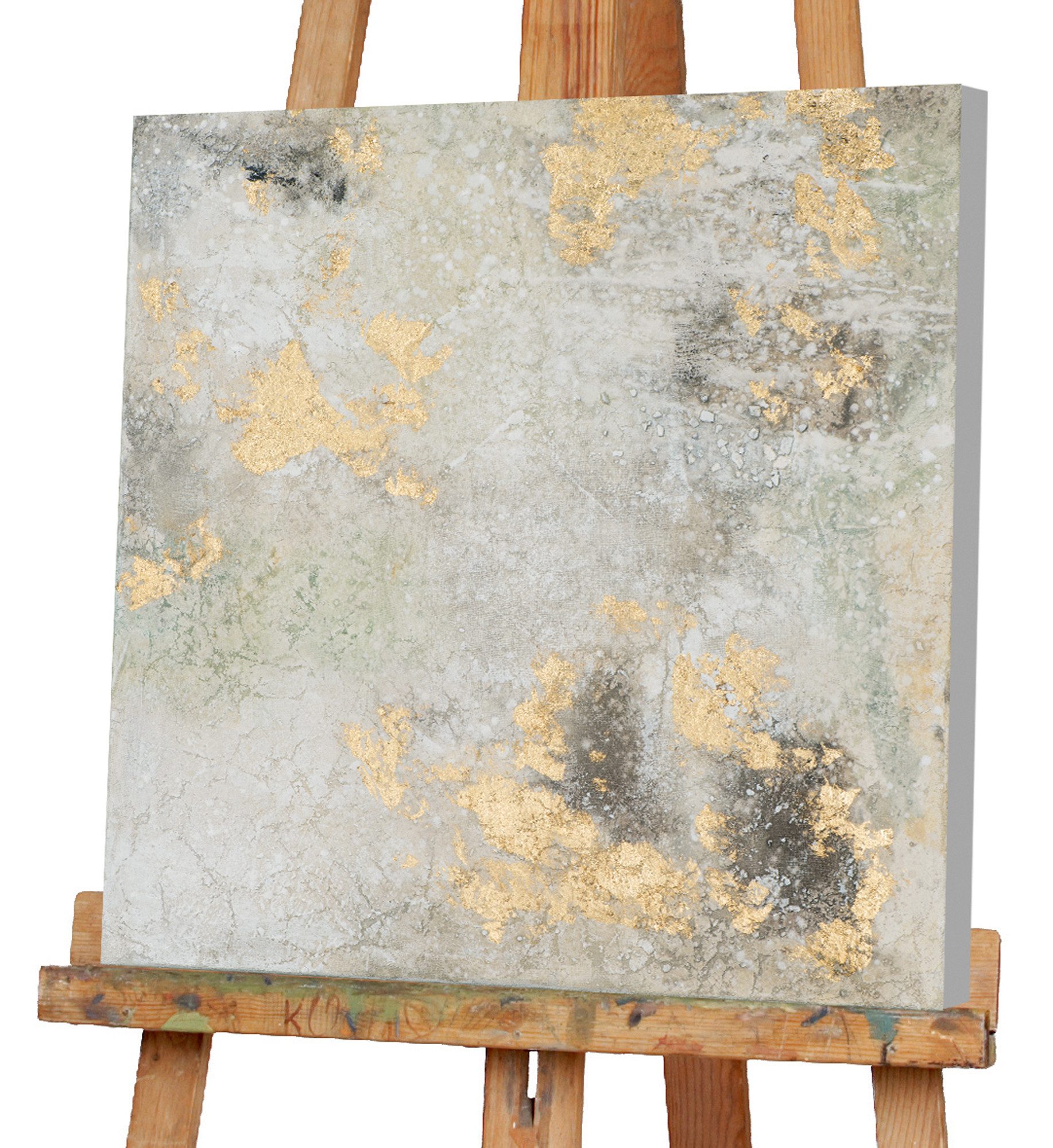 ArtUniverse Gemälde Goldstaub Natur 60 x 60 cm, Abstrakt