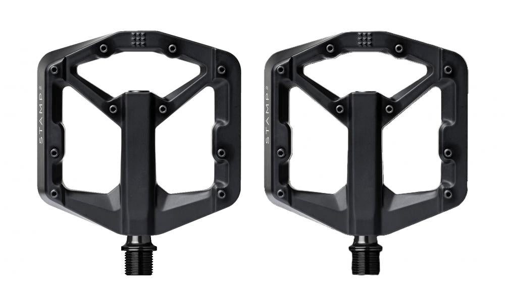 crankbrothers Plattformpedale Crankbrothers Stamp 2 Large Plattformpedal schwarz, Aluminium, 10 Pins