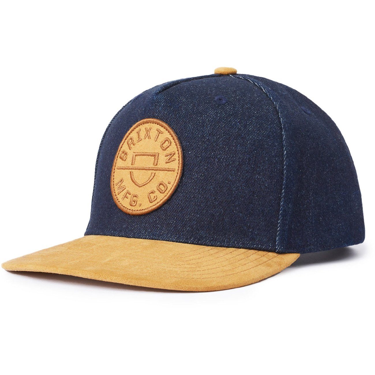 Baseball Brixton C denim/caramel suede Cap SNAPBACK CREST MP