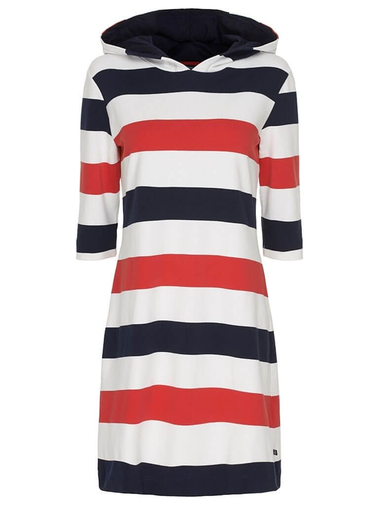 Sea Ranch Shirtkleid Damen Sweatshirt-Kleid Ronja Streifen-Design mit Kapuz günstig online kaufen