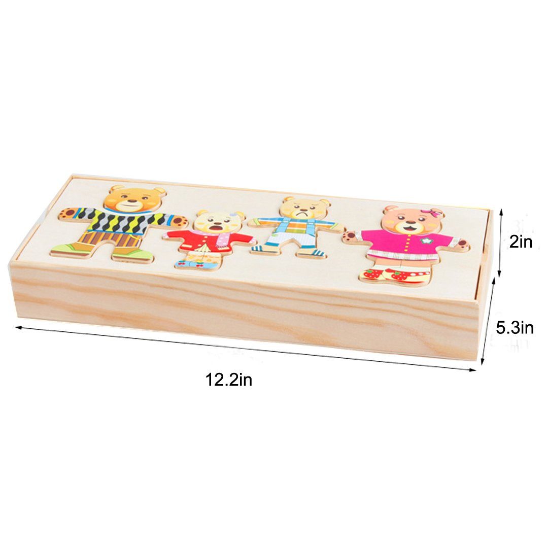CLTYQ Lernspielzeug Kinder Holzpuzzle, Holz-Puzzle Box, Allgemeinwissen-Rät günstig online kaufen