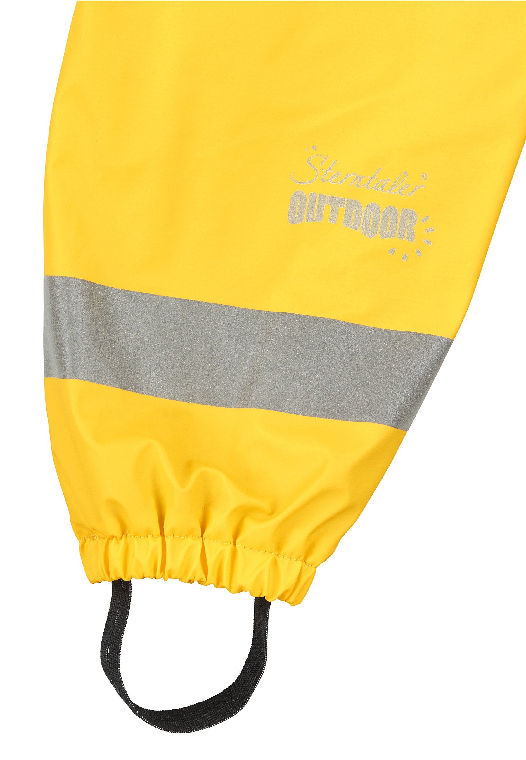 Sterntaler® Regenhose Regenhose gefüttert uni (1-tlg., Matschlatzhose mit Druckknöpfen, Regenträgerhose mit süßen Motiven) Regenhose Wasserdicht, Matschhose mit verstellbaren Trägern