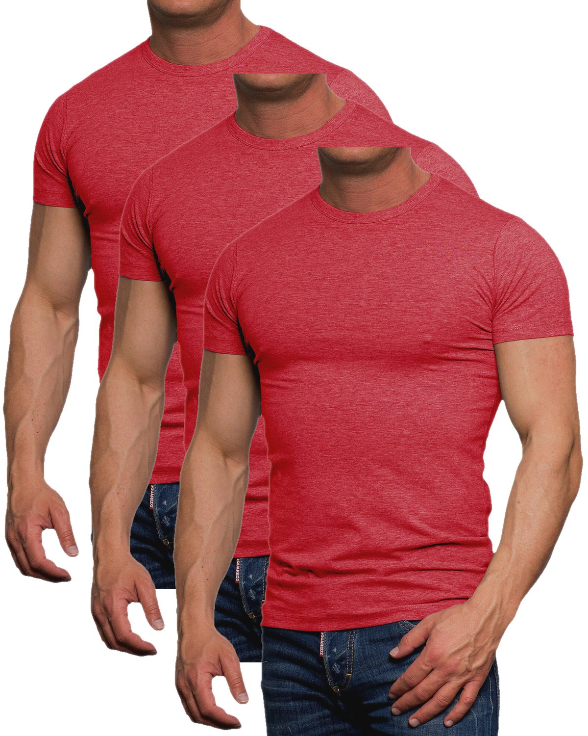 Jack & Jones T-Shirt (3er-Pack) Basic mit Rundhalsausschnitt